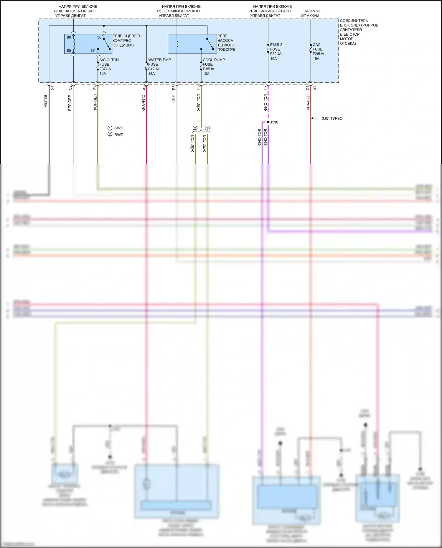 CT5 Cadillac I (2019-2024): Электросхема климат контроля (2 из 6) 