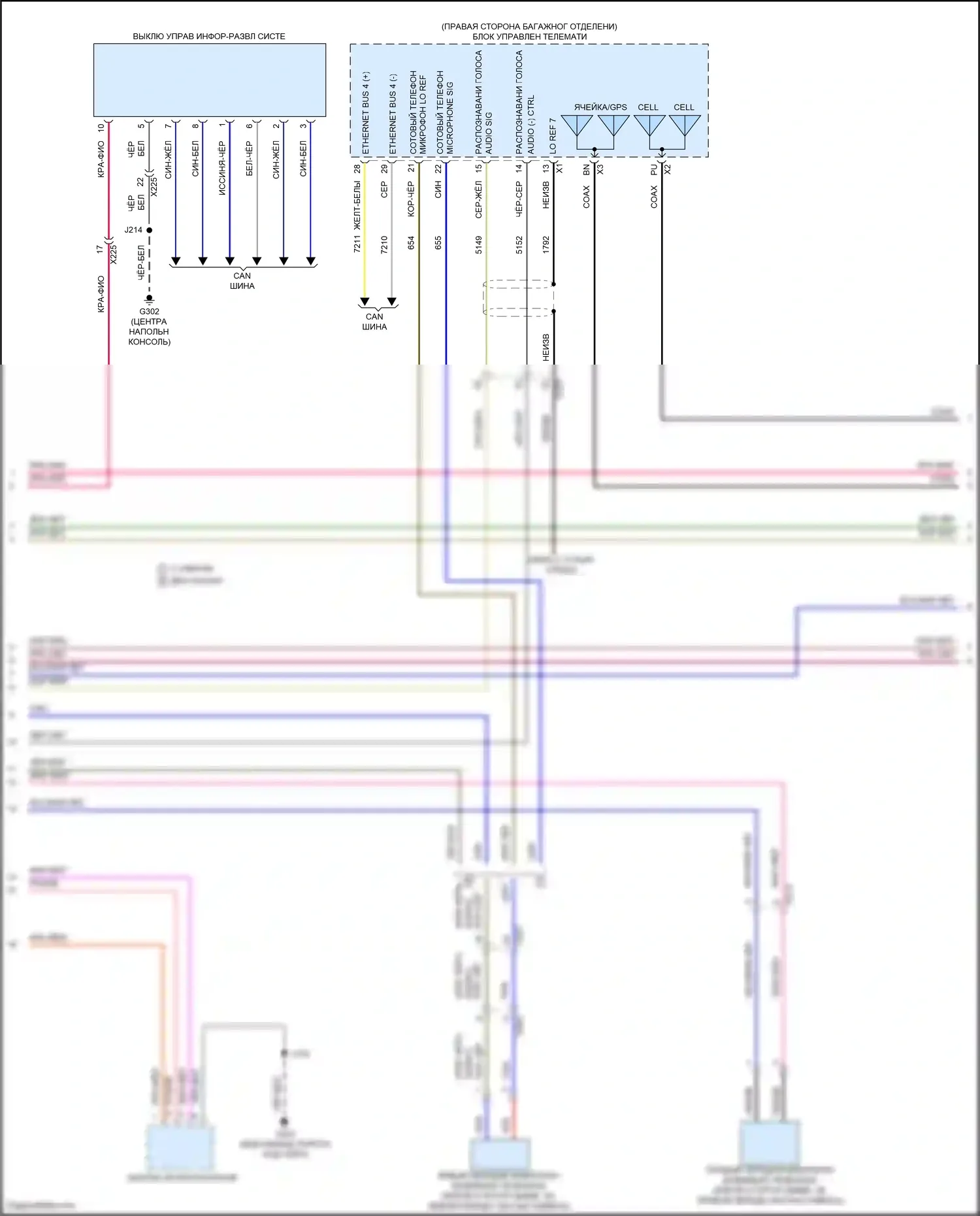 CT5 Cadillac I (2019-2024): Электросхема магнитолы, с усилителем объемного звучания (2 из 5) 