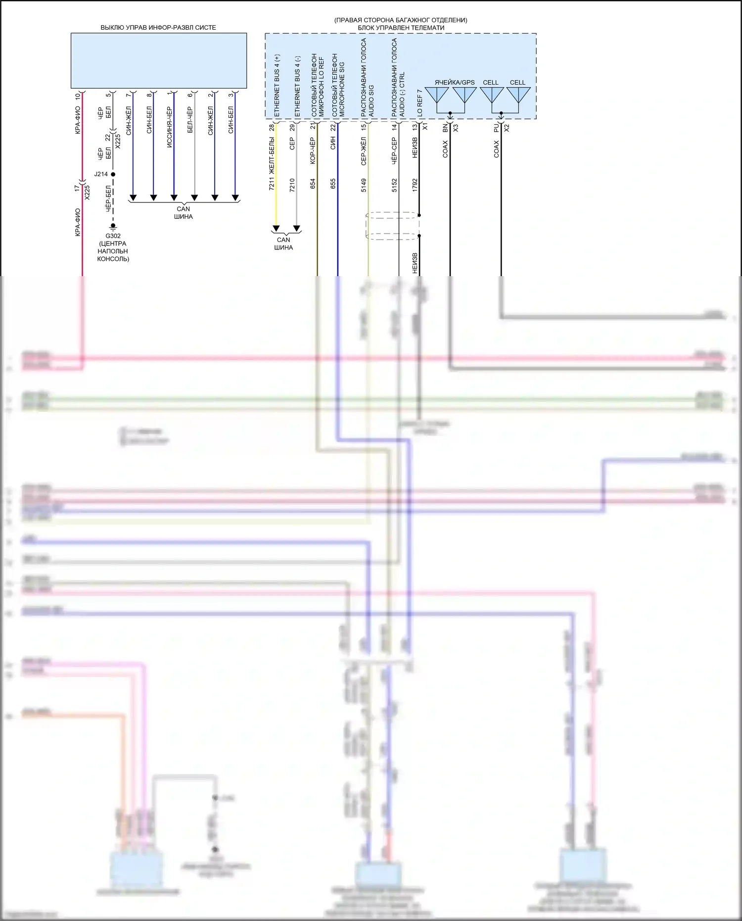 CT5 Cadillac I (2019-2024): Электросхема навигации, с объемным усилителем (2 из 5) 