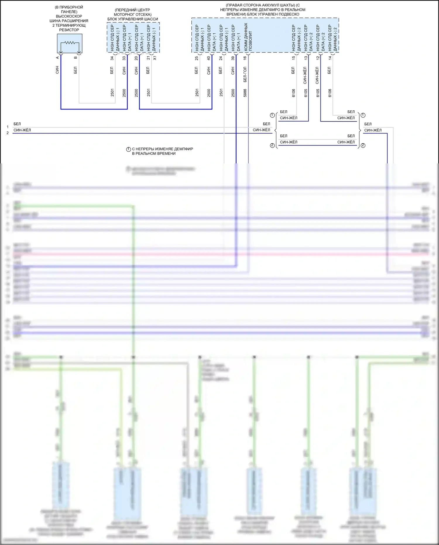 CT6 Cadillac I рестайлинг (2018-2023): Can шина электросхема, без супер круизного пакета (10 из 12) 