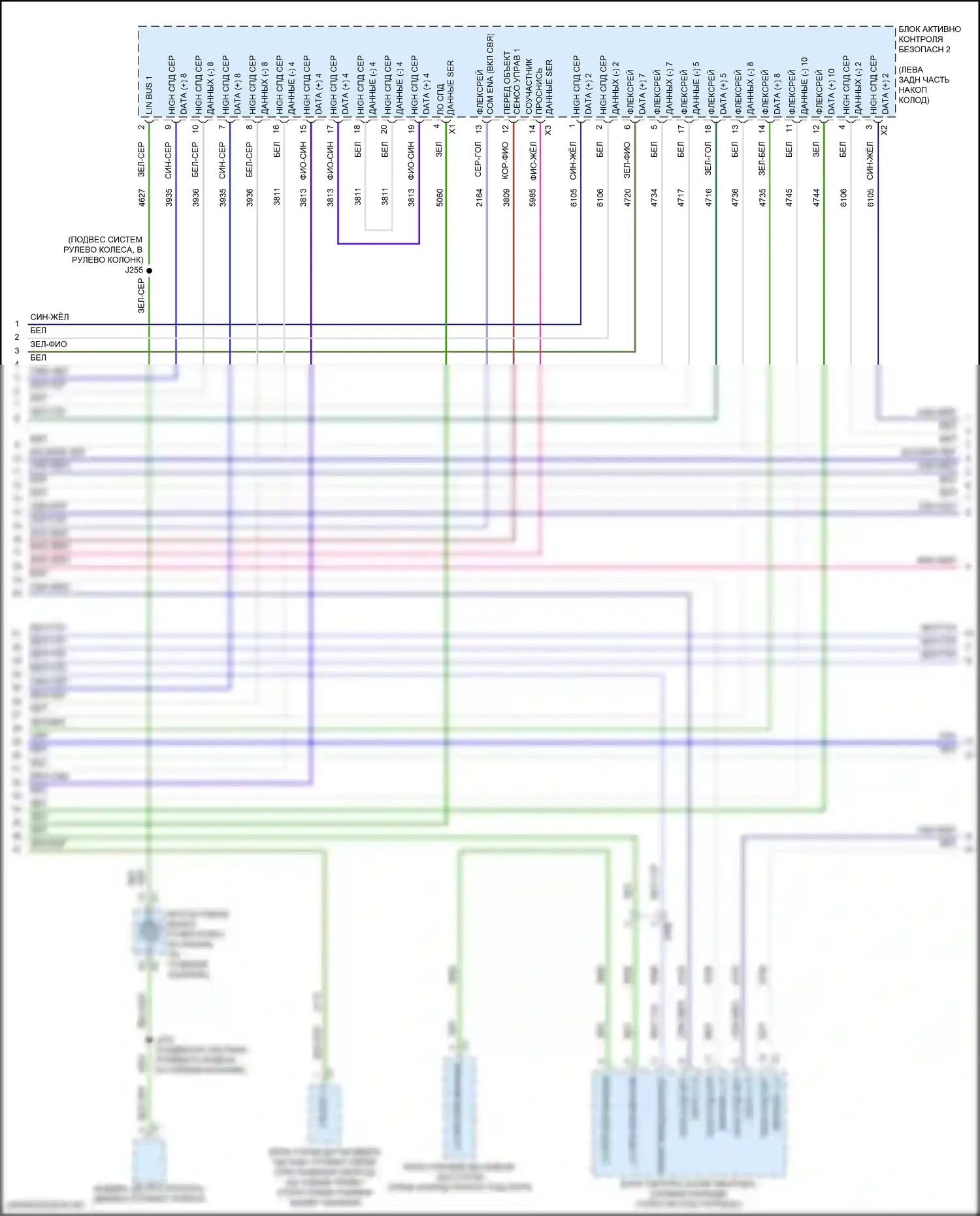 CT6 Cadillac I рестайлинг (2018-2023): Can шина электросхема, с супер круизным пакетом (12 из 13) 