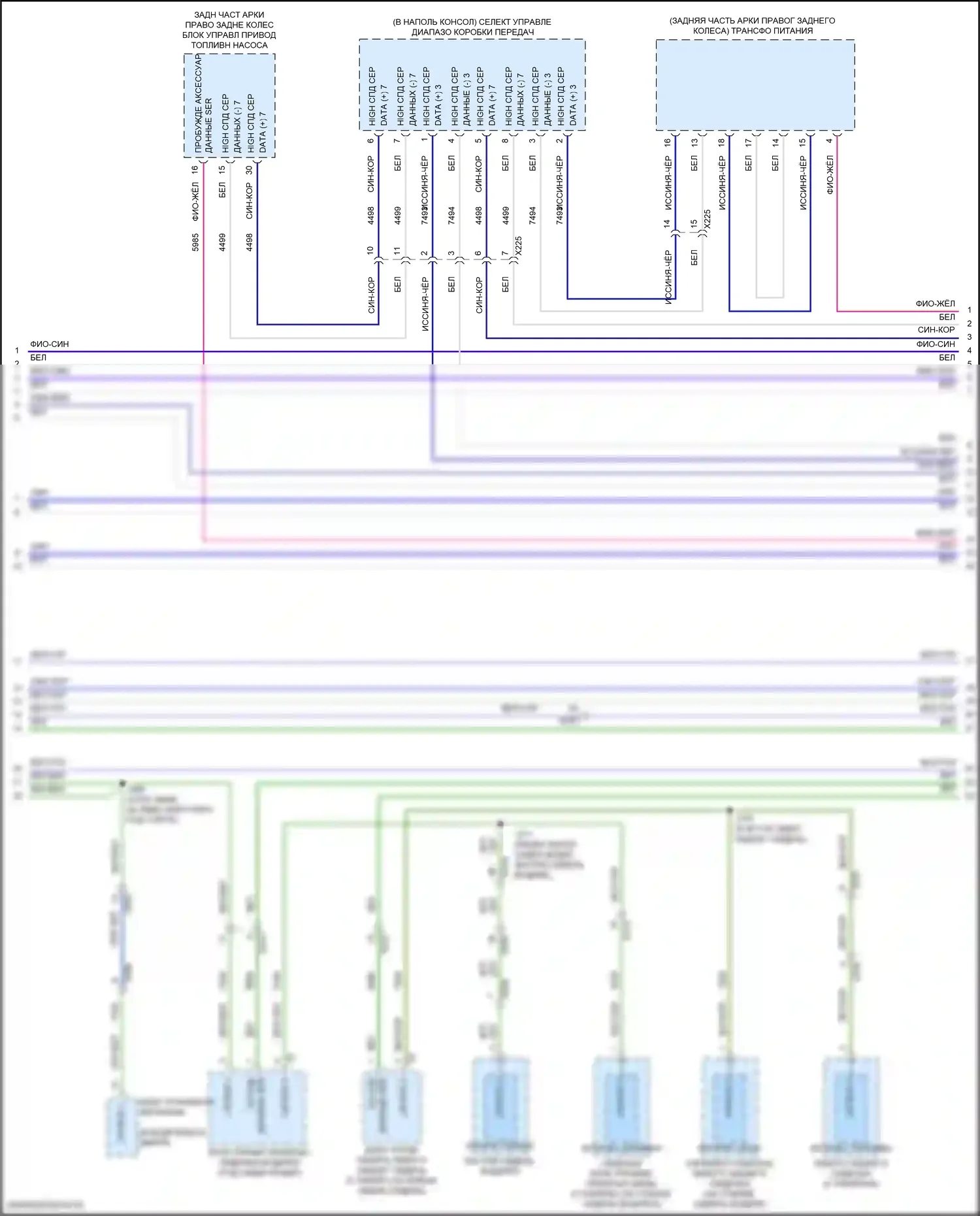 CT6 Cadillac I рестайлинг (2018-2023): Can шина электросхема, с супер круизным пакетом (5 из 13) 