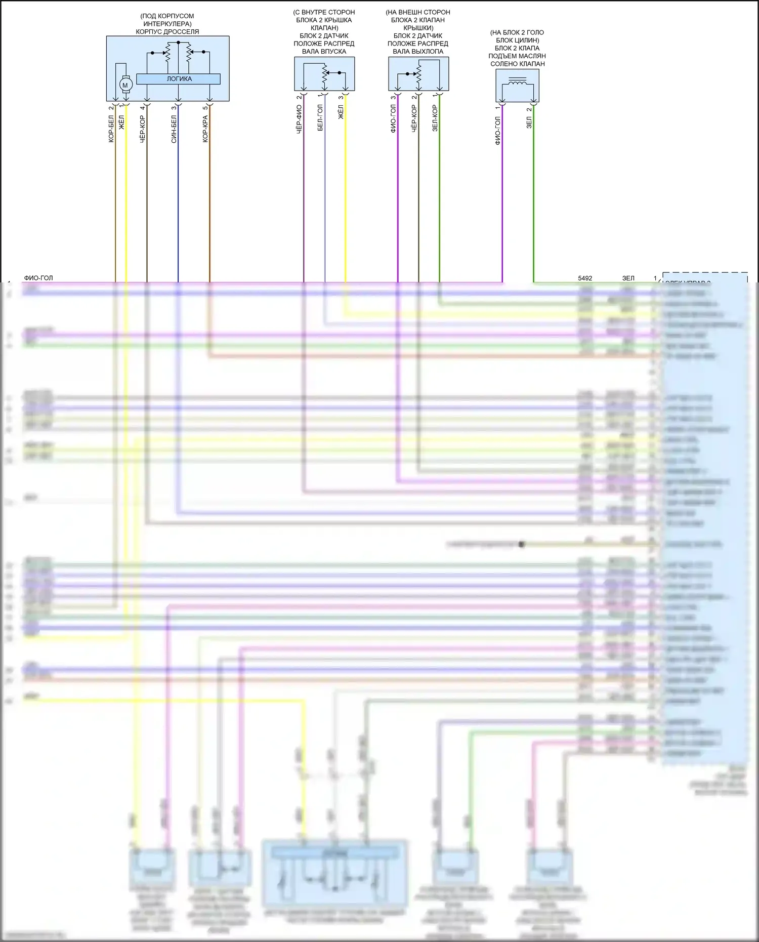 CT6 Cadillac I рестайлинг (2018-2023): Электросхема двигателя 3.6l vin s (9 из 9) 