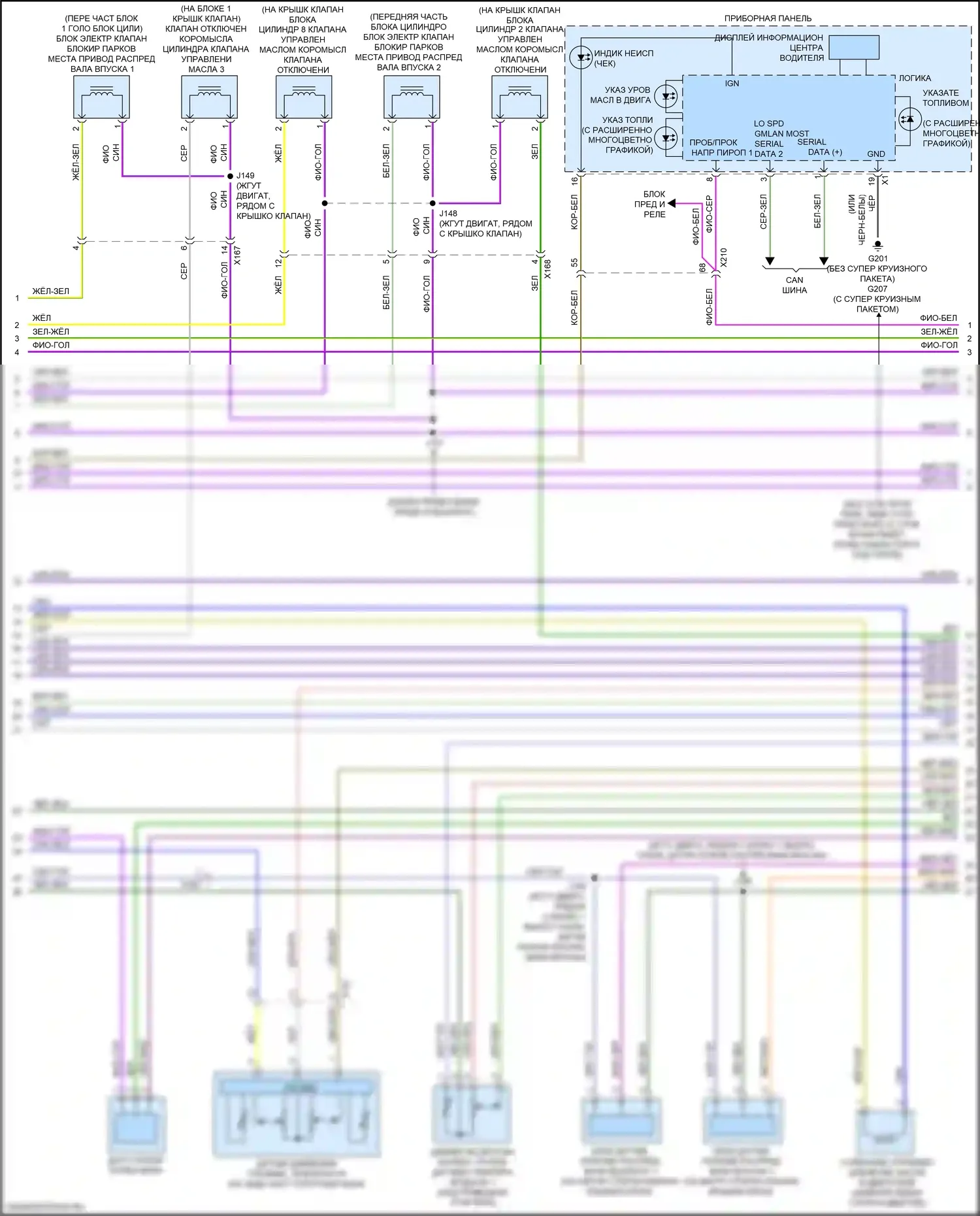CT6 Cadillac I рестайлинг (2018-2023): Электросхема двигателя 4.2l vin j (2 из 11) 