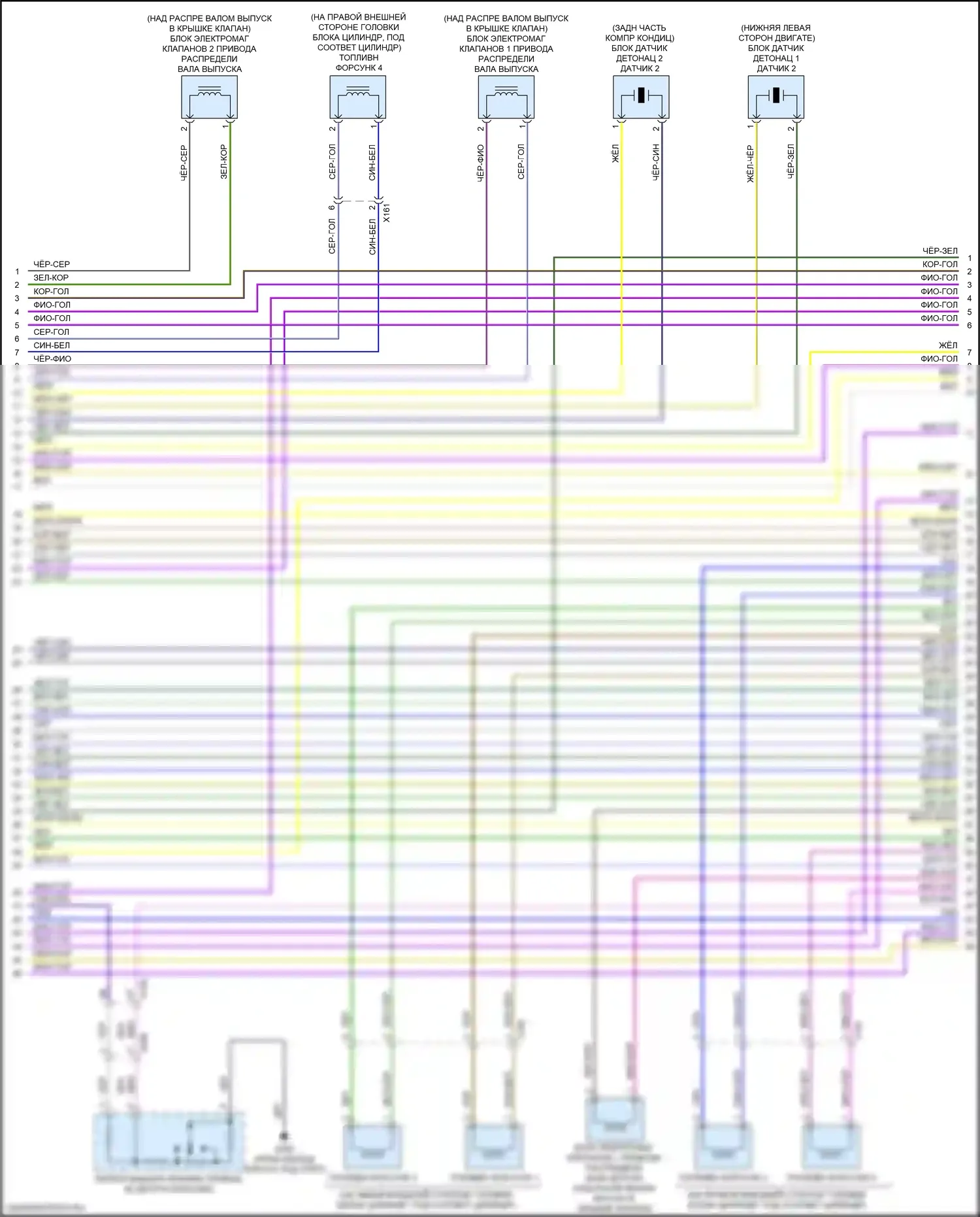 CT6 Cadillac I рестайлинг (2018-2023): Электросхема двигателя 4.2l vin j (6 из 11) 