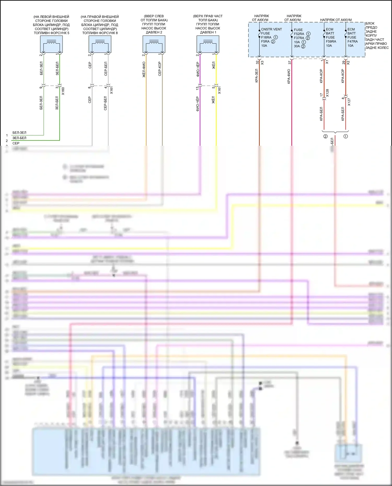 CT6 Cadillac I рестайлинг (2018-2023): Электросхема двигателя 4.2l vin j (9 из 11) 
