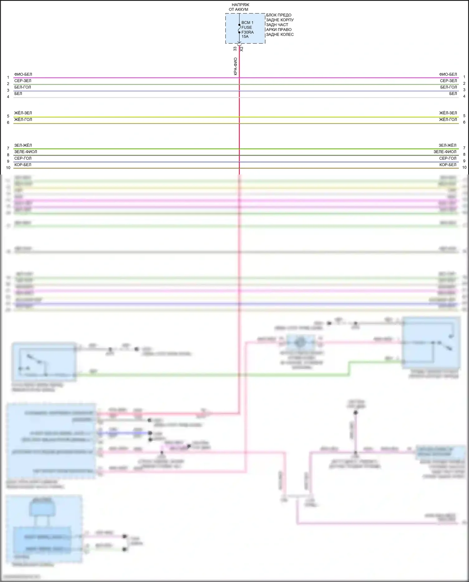 CT6 Cadillac I рестайлинг (2018-2023): Электросхема автоматической коробки передач (2 из 4) 
