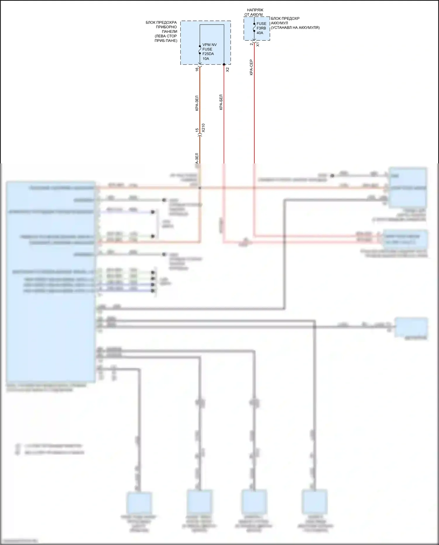 CT6 Cadillac I рестайлинг (2018-2023): Электросхема камеры кругового обзора 