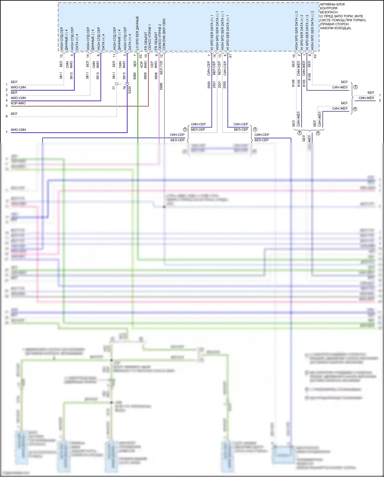 CT6 Cadillac I (2016-2019): Can шина электросхема, гибридная (10 из 14) 
