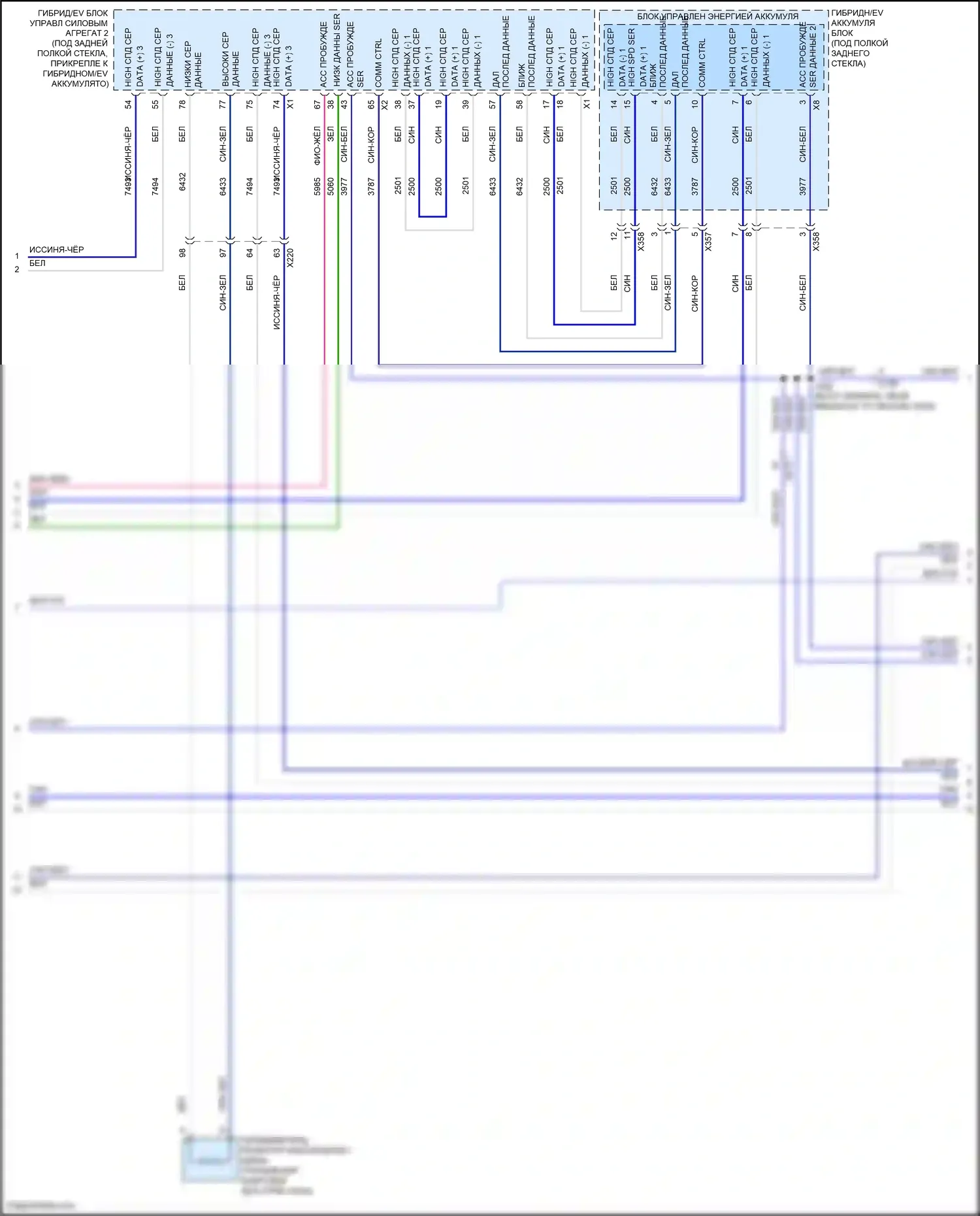 CT6 Cadillac I (2016-2019): Can шина электросхема, гибридная (13 из 14) 