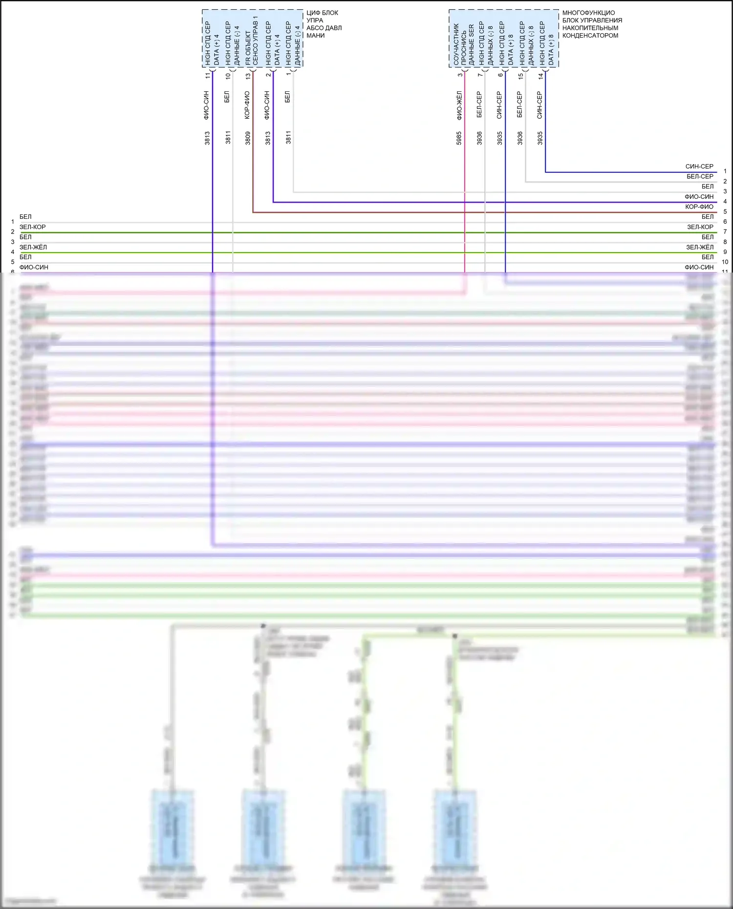 CT6 Cadillac I (2016-2019): Can шина электросхема, за исключением гибрида с супер круизным пакетом (10 из 14) 