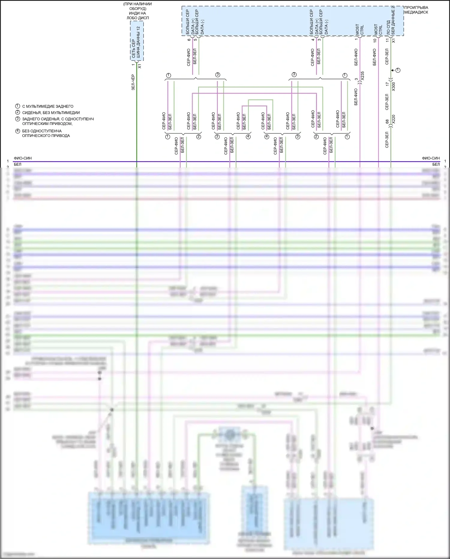 CT6 Cadillac I (2016-2019): Can шина электросхема, за исключением гибрида с супер круизным пакетом (4 из 14) 
