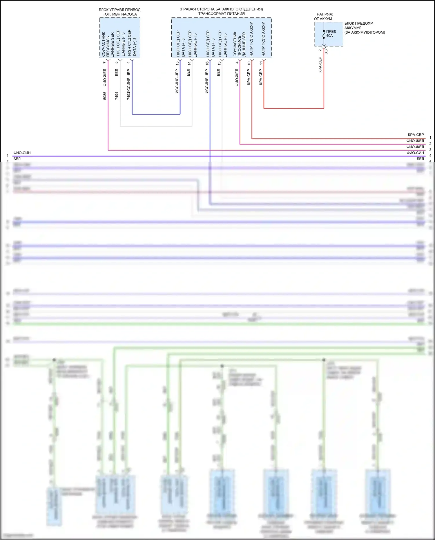CT6 Cadillac I (2016-2019): Can шина электросхема, за исключением гибрида с супер круизным пакетом (6 из 14) 