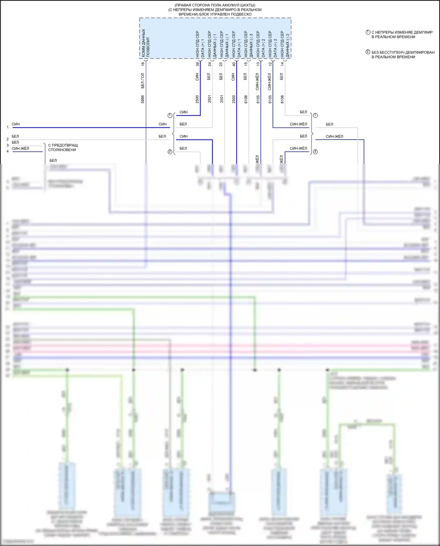 CT6 Cadillac I (2016-2019): Can шина электросхема, за исключением гибридной без супер круизного пакета (11 из 13) 