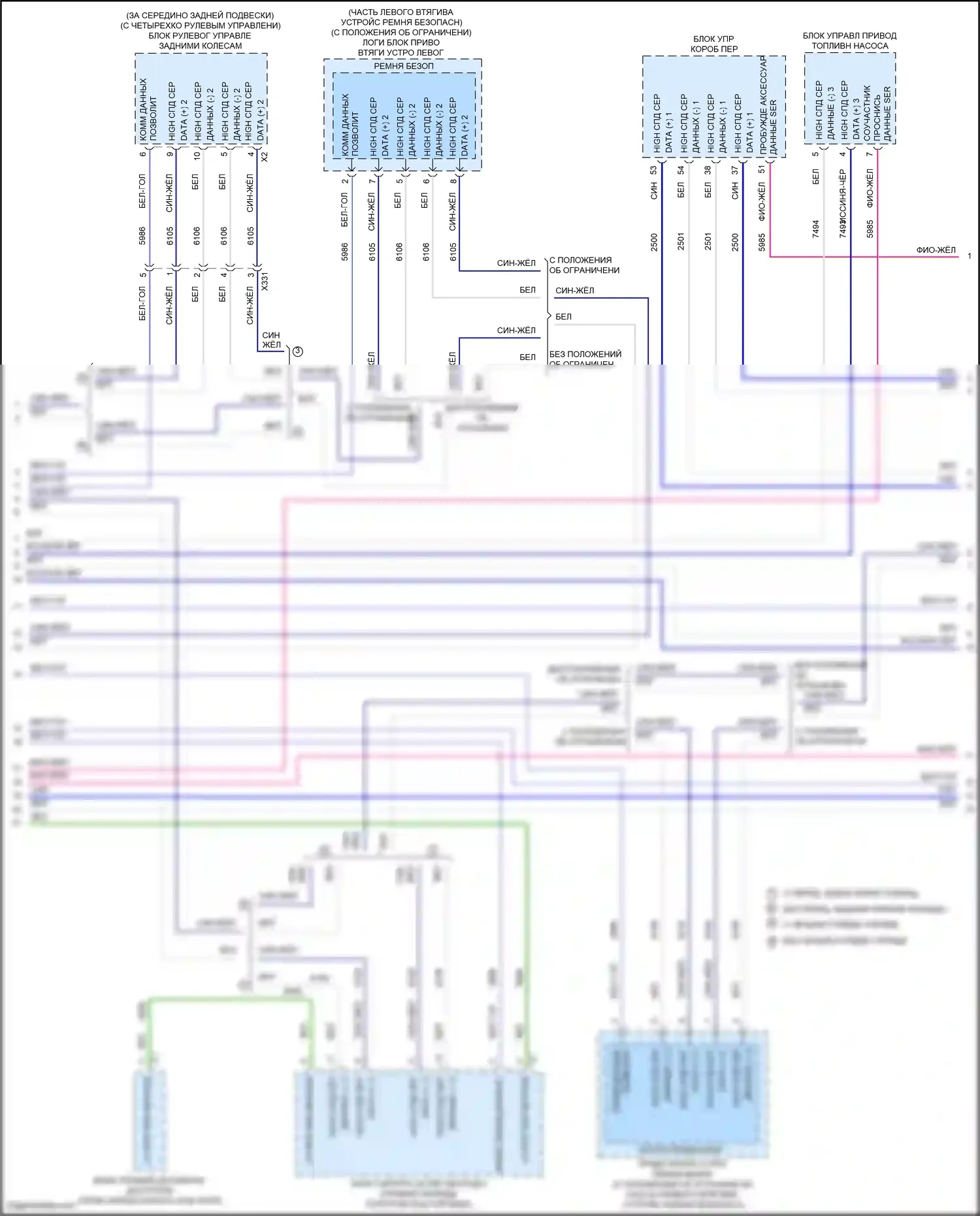 CT6 Cadillac I (2016-2019): Can шина электросхема, за исключением гибридной без супер круизного пакета (12 из 13) 