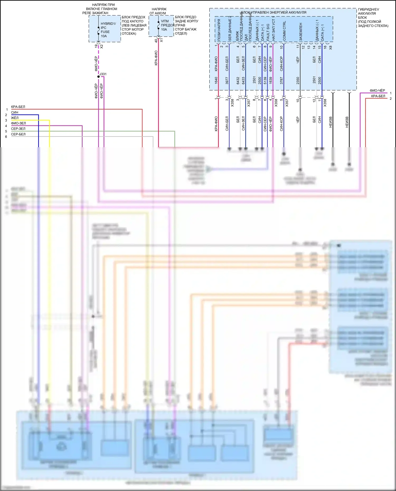 CT6 Cadillac I (2016-2019): Электросхема двигателя 2.0l vin x, электросхема гибридной системы (2 из 10) 