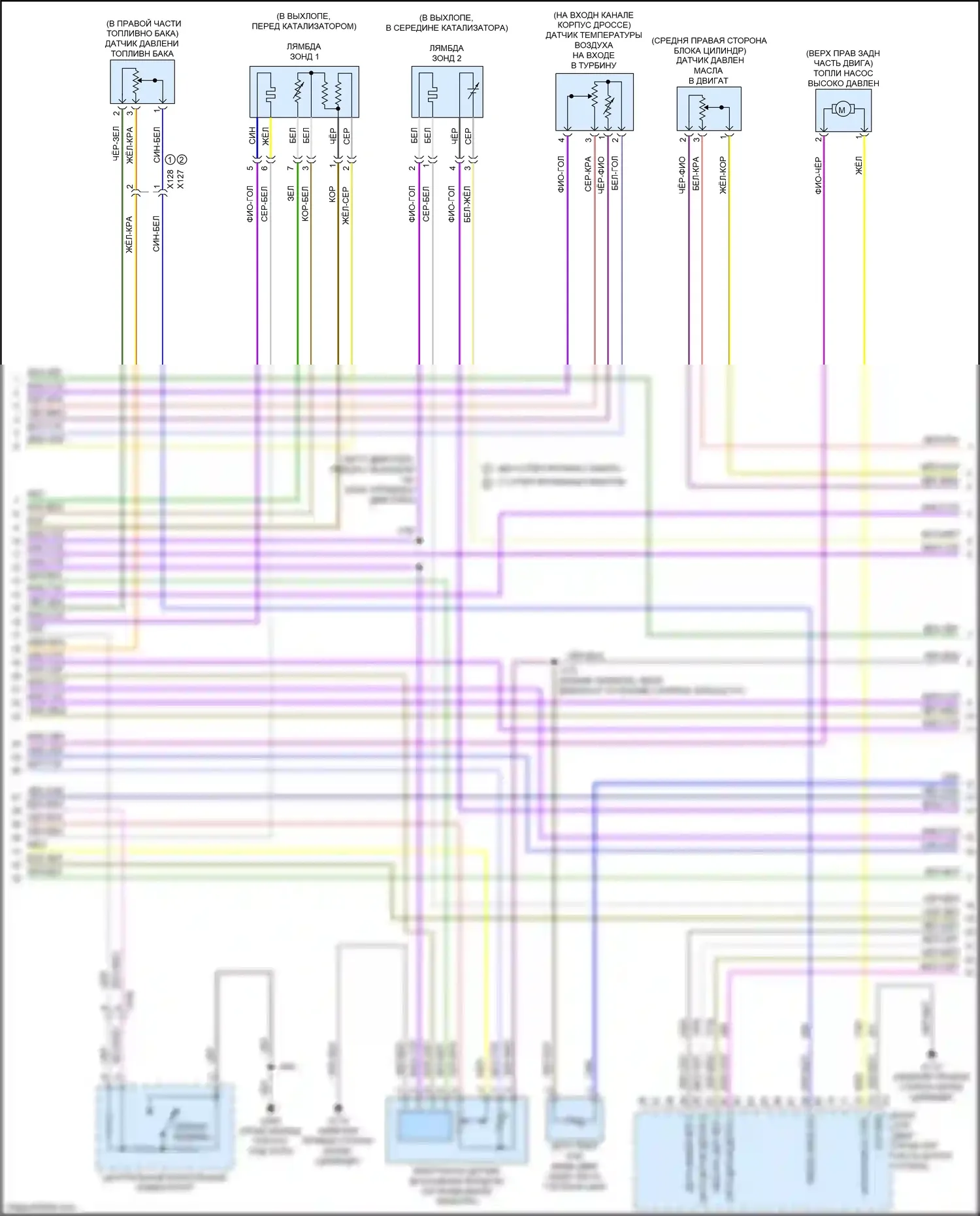 CT6 Cadillac I (2016-2019): Электросхема двигателя 2.0l vin x, электросхема органов управления двигателем (4 из 7) 