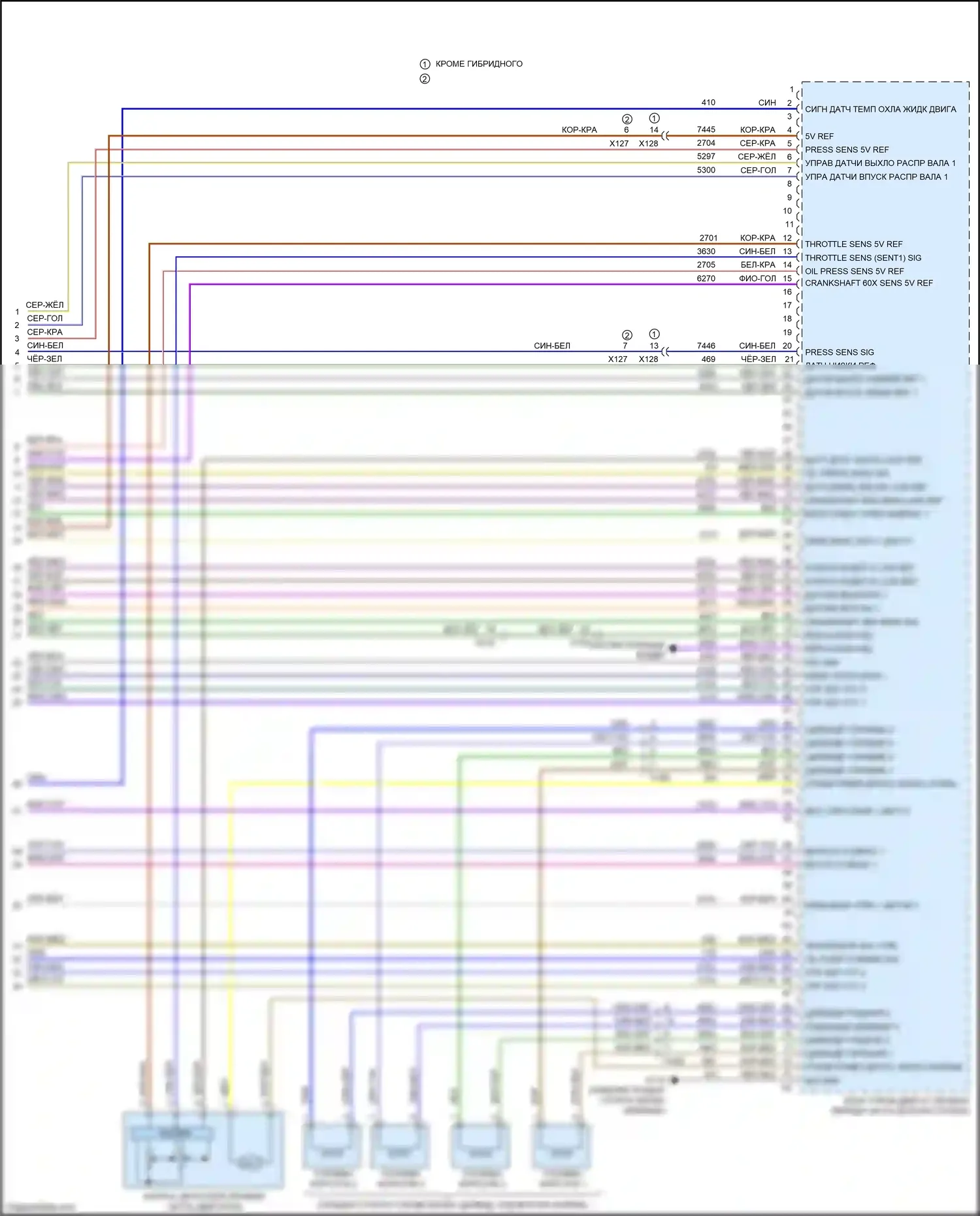 CT6 Cadillac I (2016-2019): Электросхема двигателя 2.0l vin x, электросхема органов управления двигателем (7 из 7) 