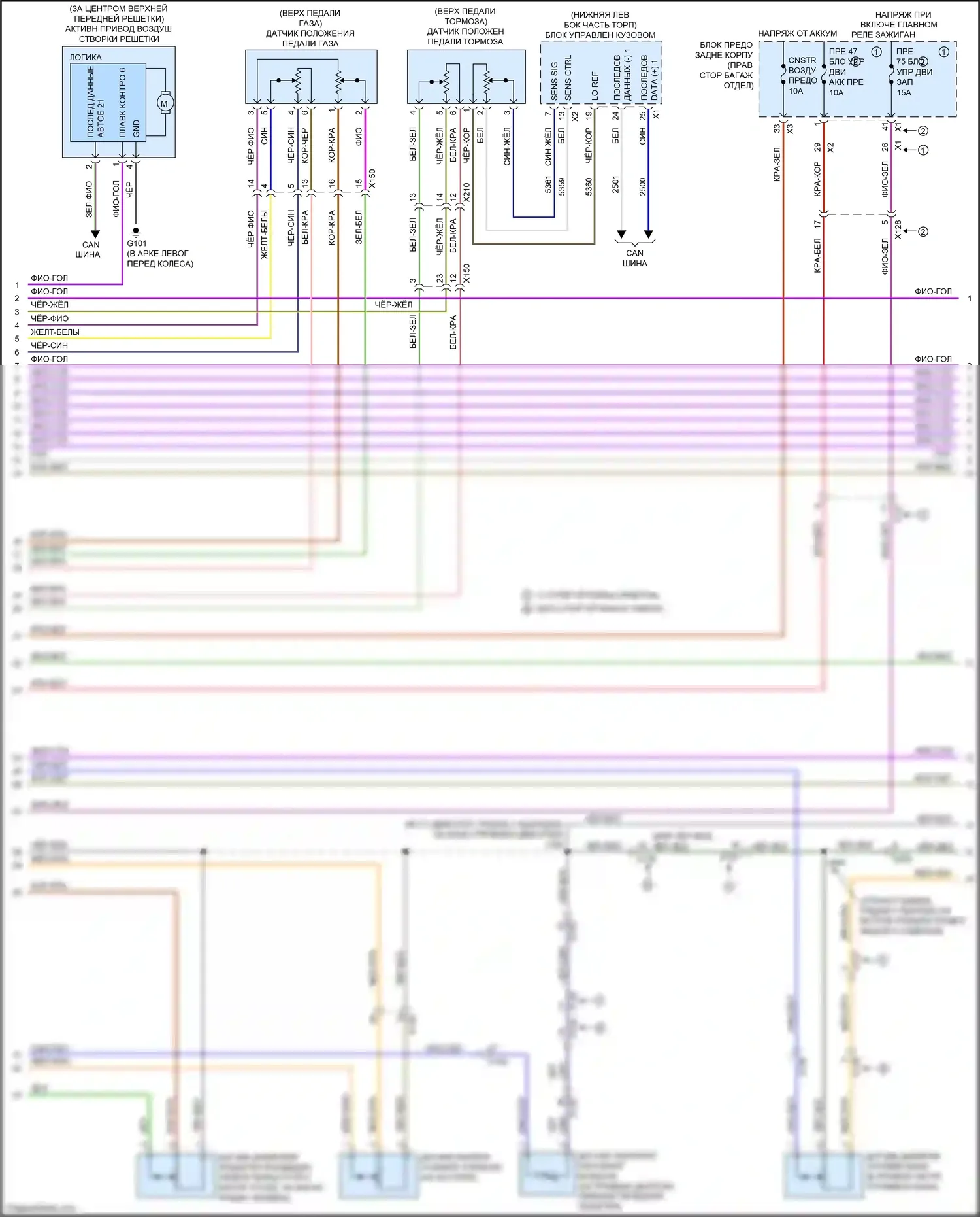 CT6 Cadillac I (2016-2019): Электросхема двигателя 3.0l vin 6 (2 из 9) 