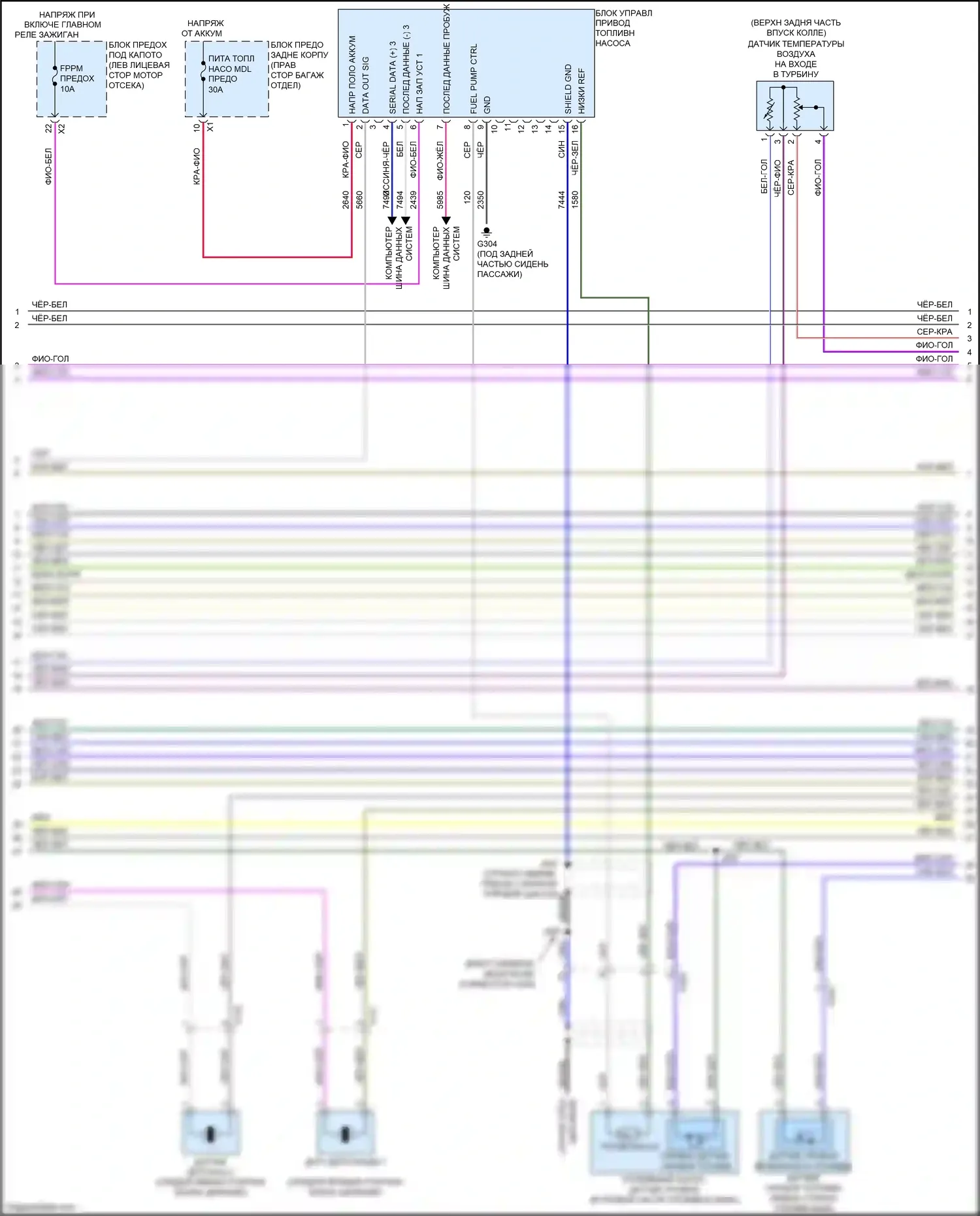 CT6 Cadillac I (2016-2019): Электросхема двигателя 3.0l vin 6 (5 из 9) 