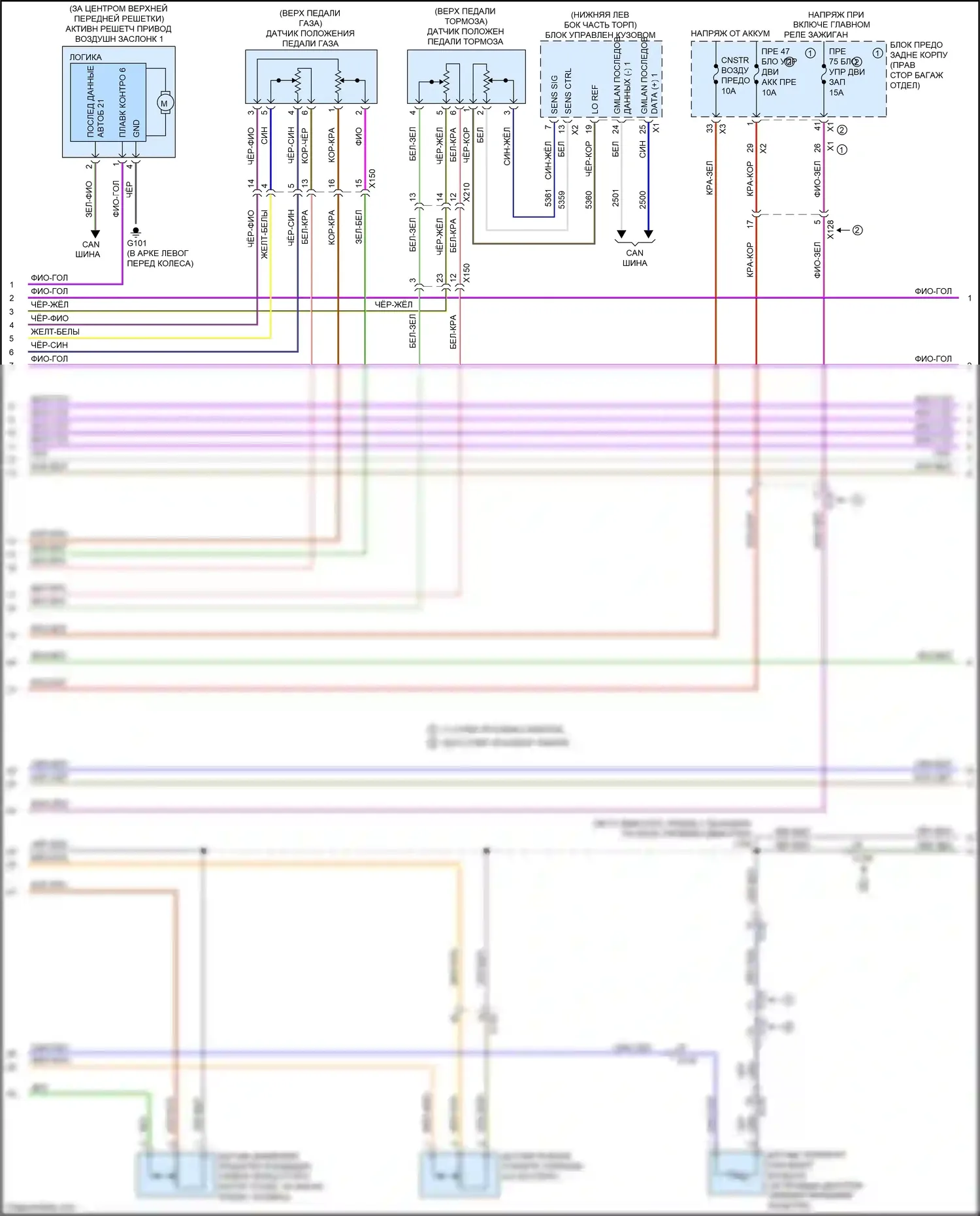 CT6 Cadillac I (2016-2019): Электросхема двигателя 3.6l vin s (2 из 9) 