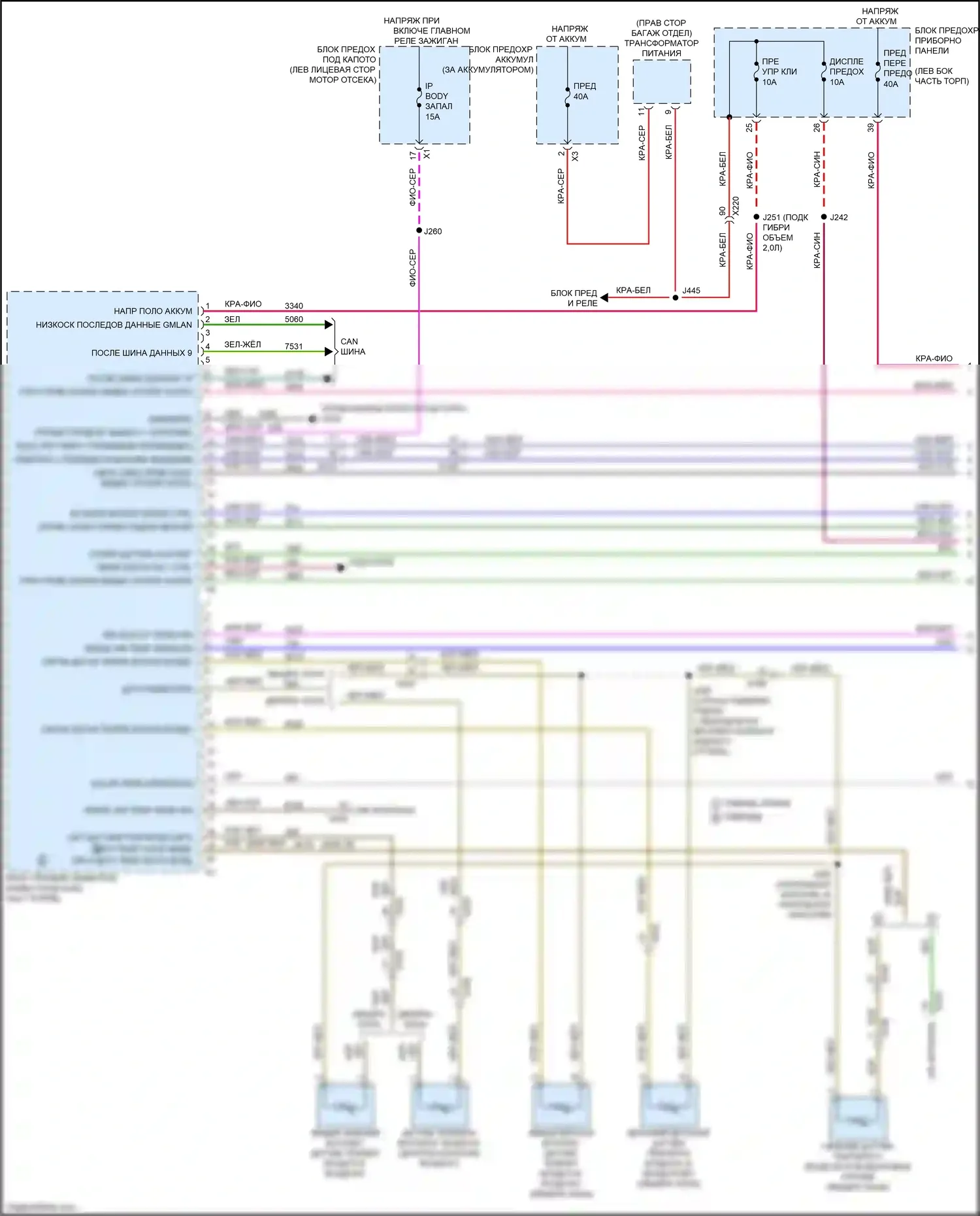 CT6 Cadillac I (2016-2019): Электросхема климат контроля (1 из 8) 