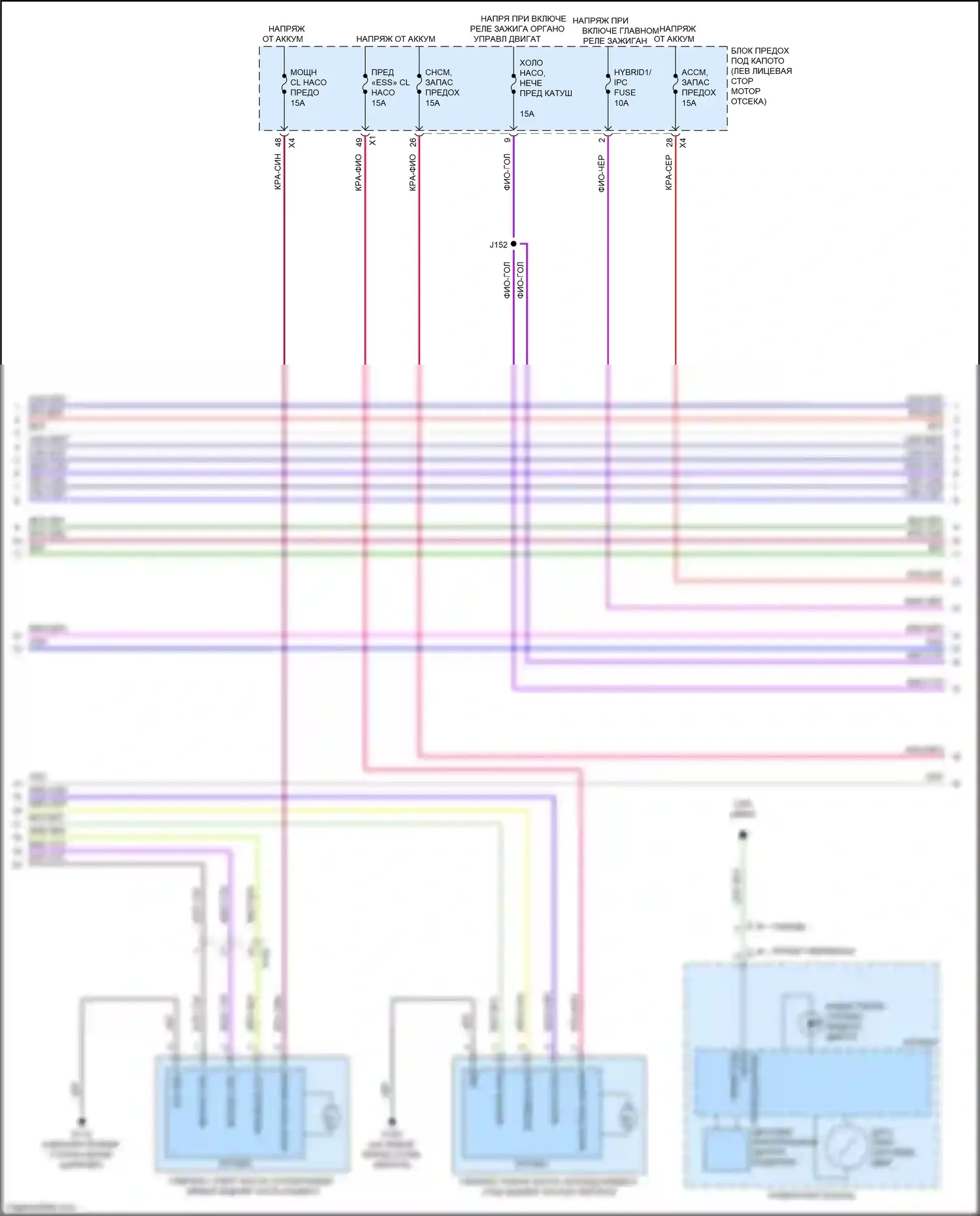 CT6 Cadillac I (2016-2019): Электросхема климат контроля (3 из 8) 