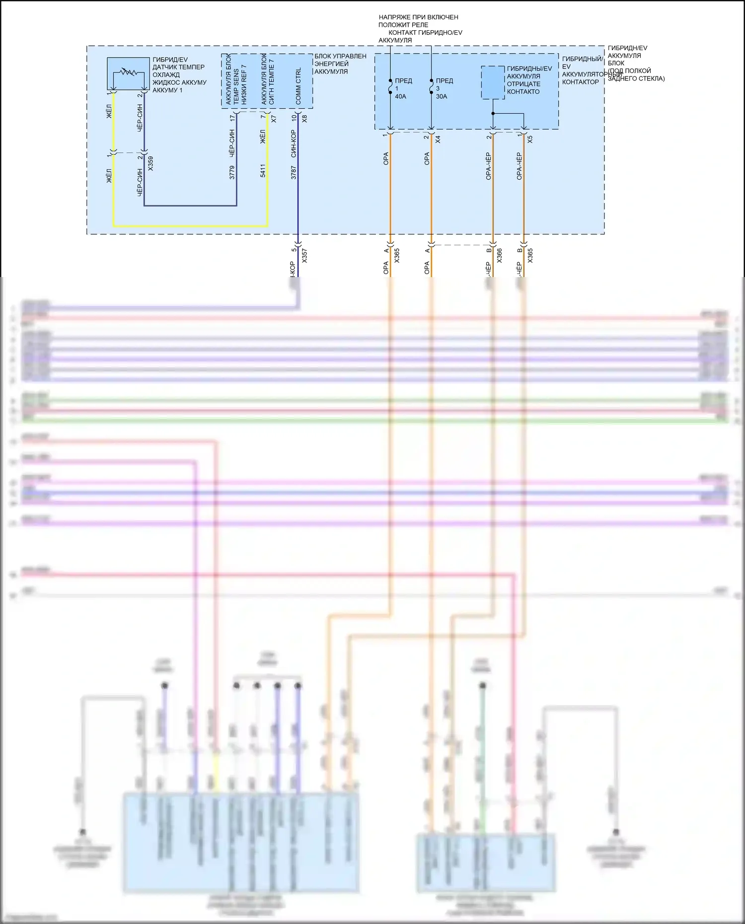 CT6 Cadillac I (2016-2019): Электросхема климат контроля (4 из 8) 
