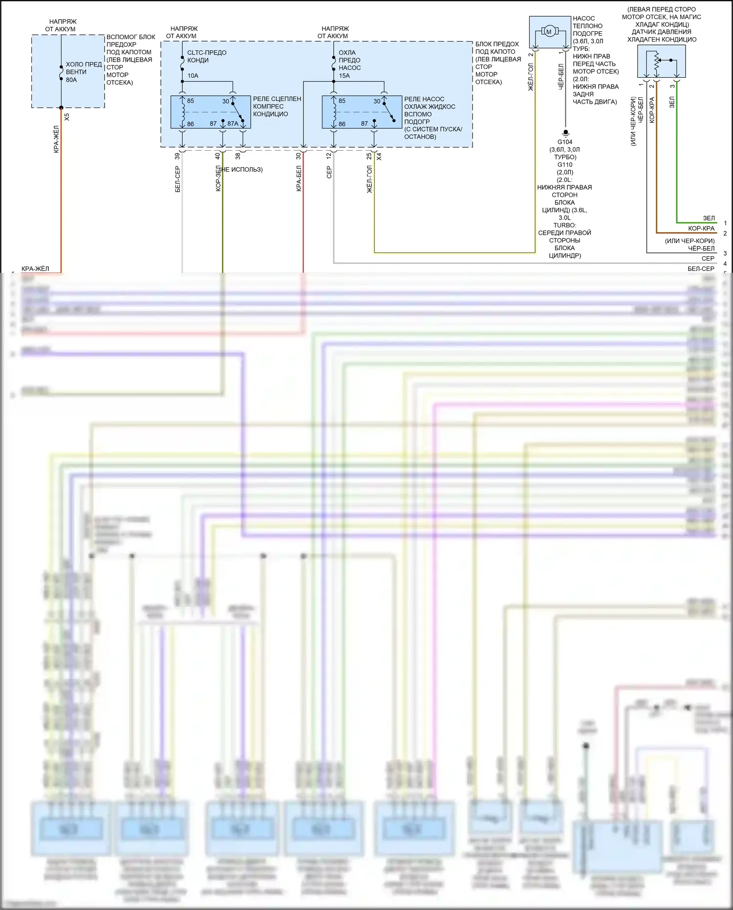 CT6 Cadillac I (2016-2019): Электросхема климат контроля (7 из 8) 