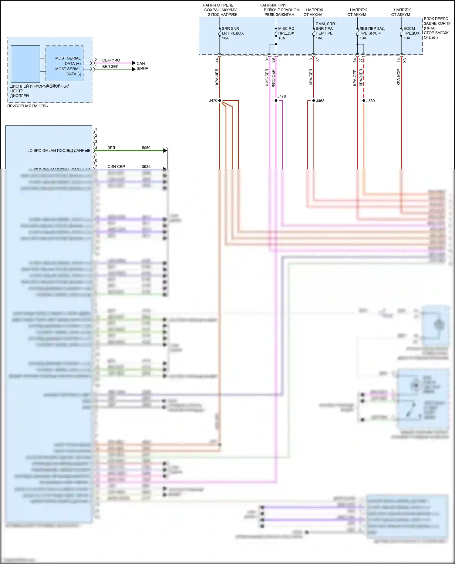 CT6 Cadillac I (2016-2019): Электросхема для предотвращения столкновений, с супер круизным пакетом (1 из 3) 
