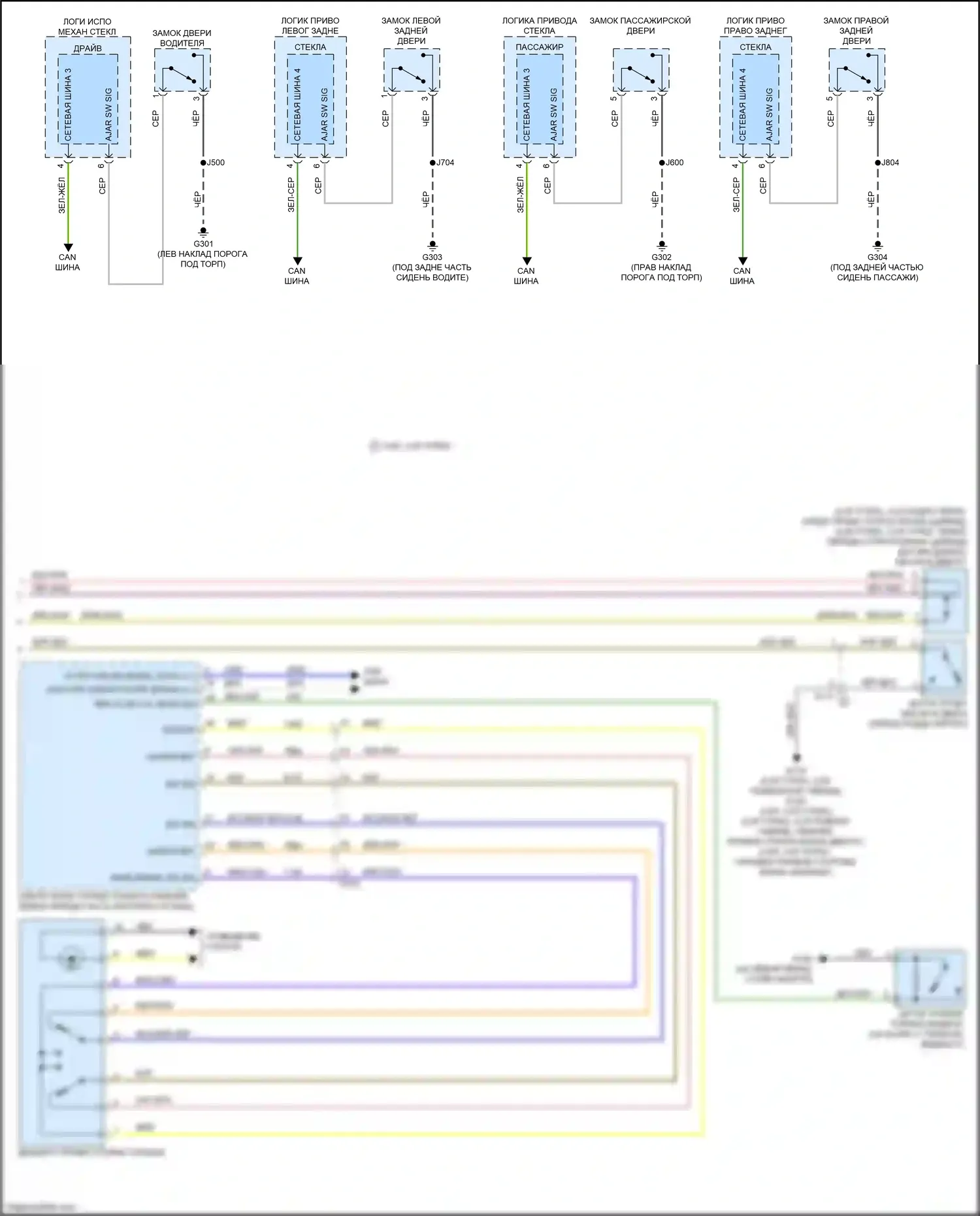 CT6 Cadillac I (2016-2019): Электросхема приборной панели (3 из 3) 