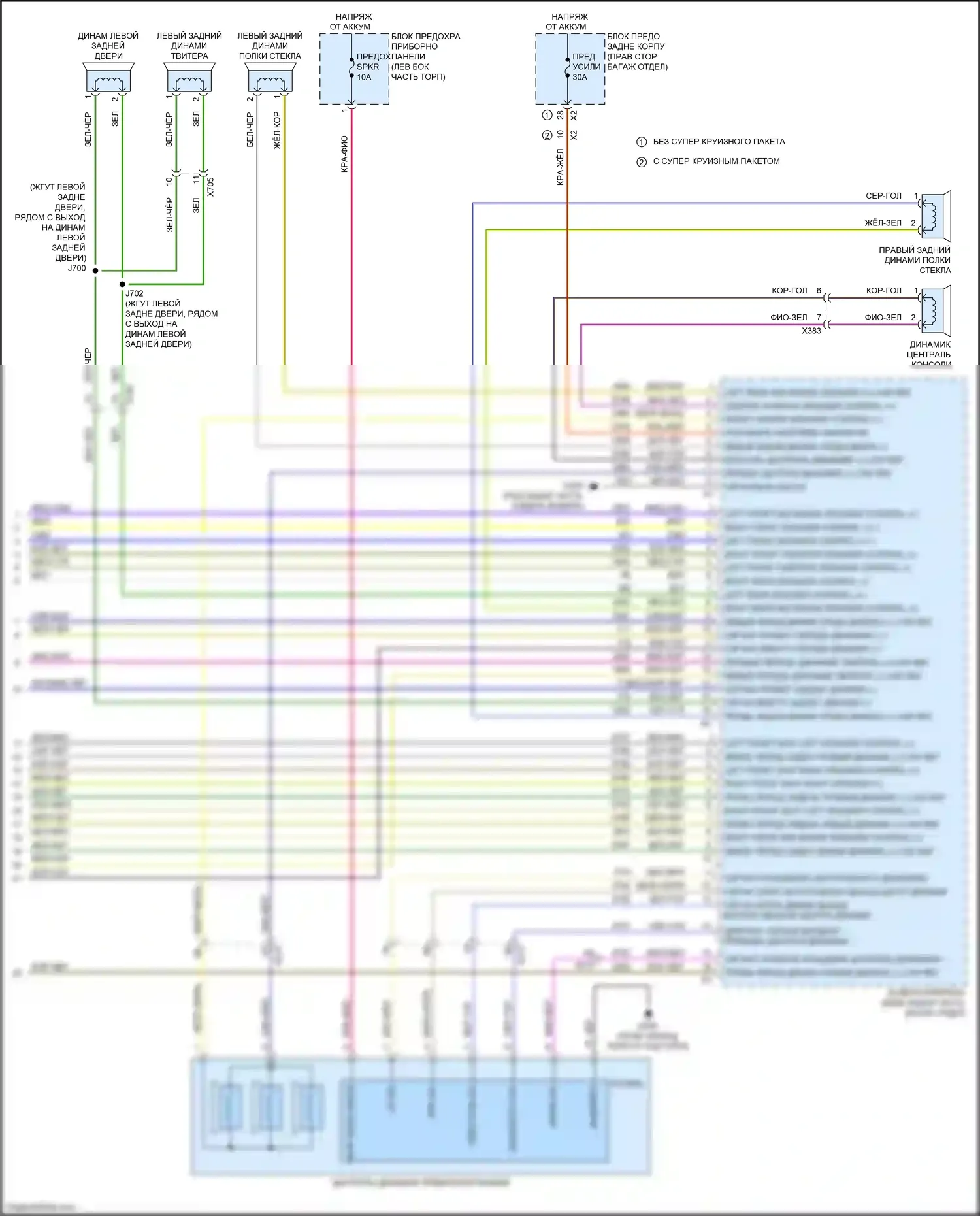 CT6 Cadillac I (2016-2019): Электросхема навигации, с аудиофильской системой (7 из 7) 