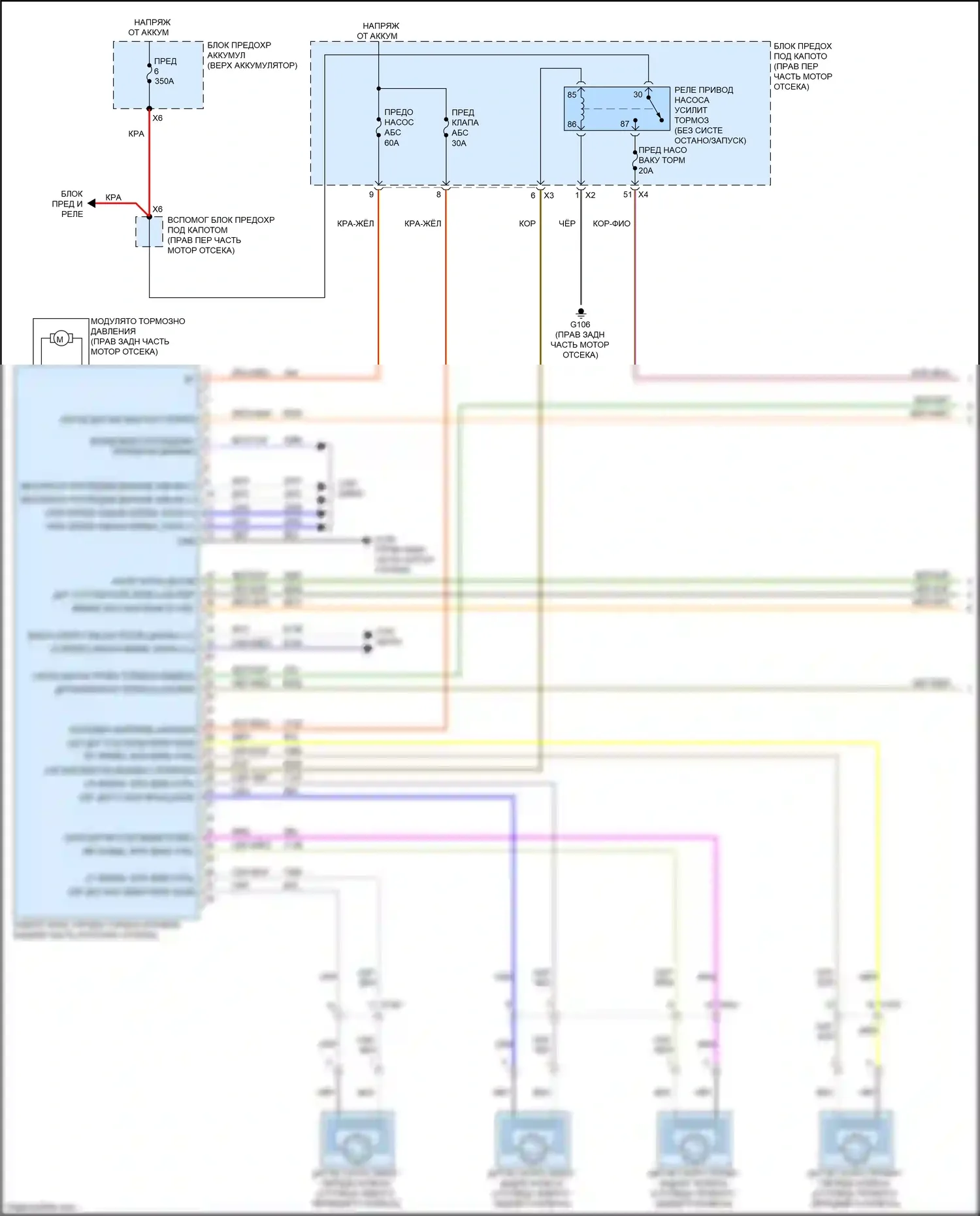 CTS-V Cadillac III (2013-2019): 3,6л vin s, антиблокировочная система abs электросхема соединений (1 из 3) 