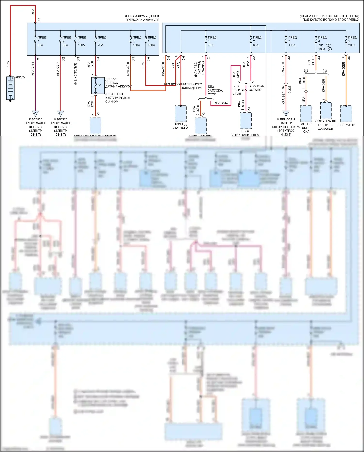 CTS-V Cadillac III (2013-2019): Электросхема блока предохранителей реле (1 из 7) 