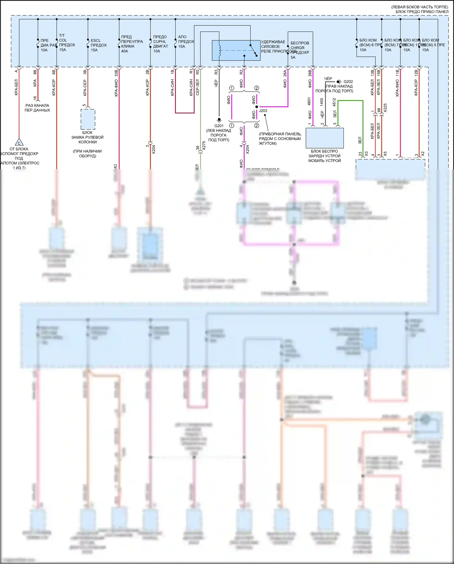 CTS-V Cadillac III (2013-2019): Электросхема блока предохранителей реле (4 из 7) 