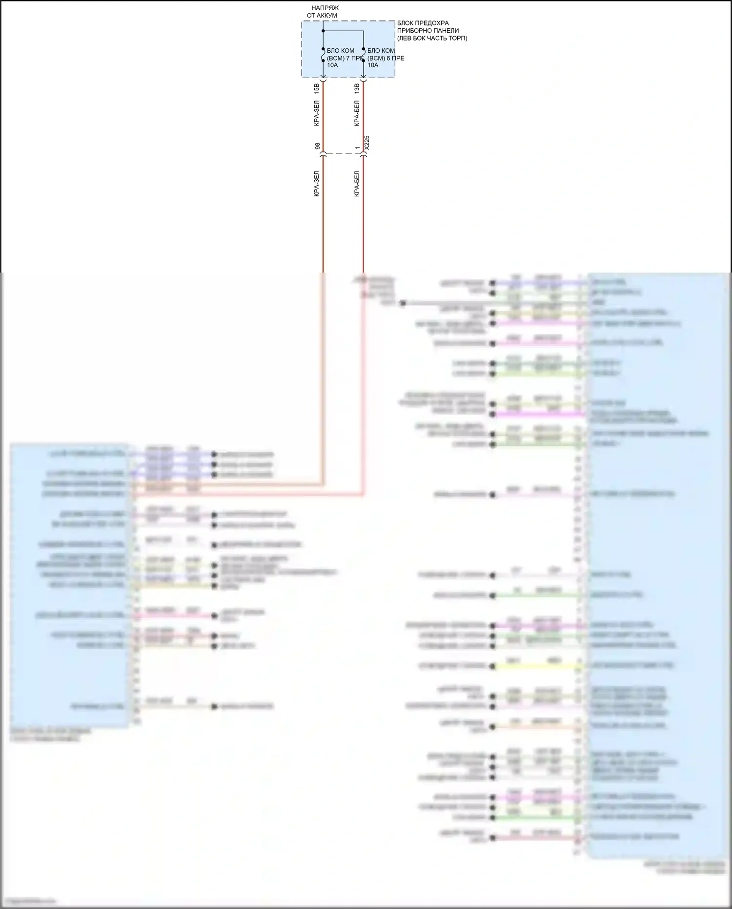 CTS-V Cadillac III (2013-2019): Электросхема блоков управления кузовом (2 из 2) 