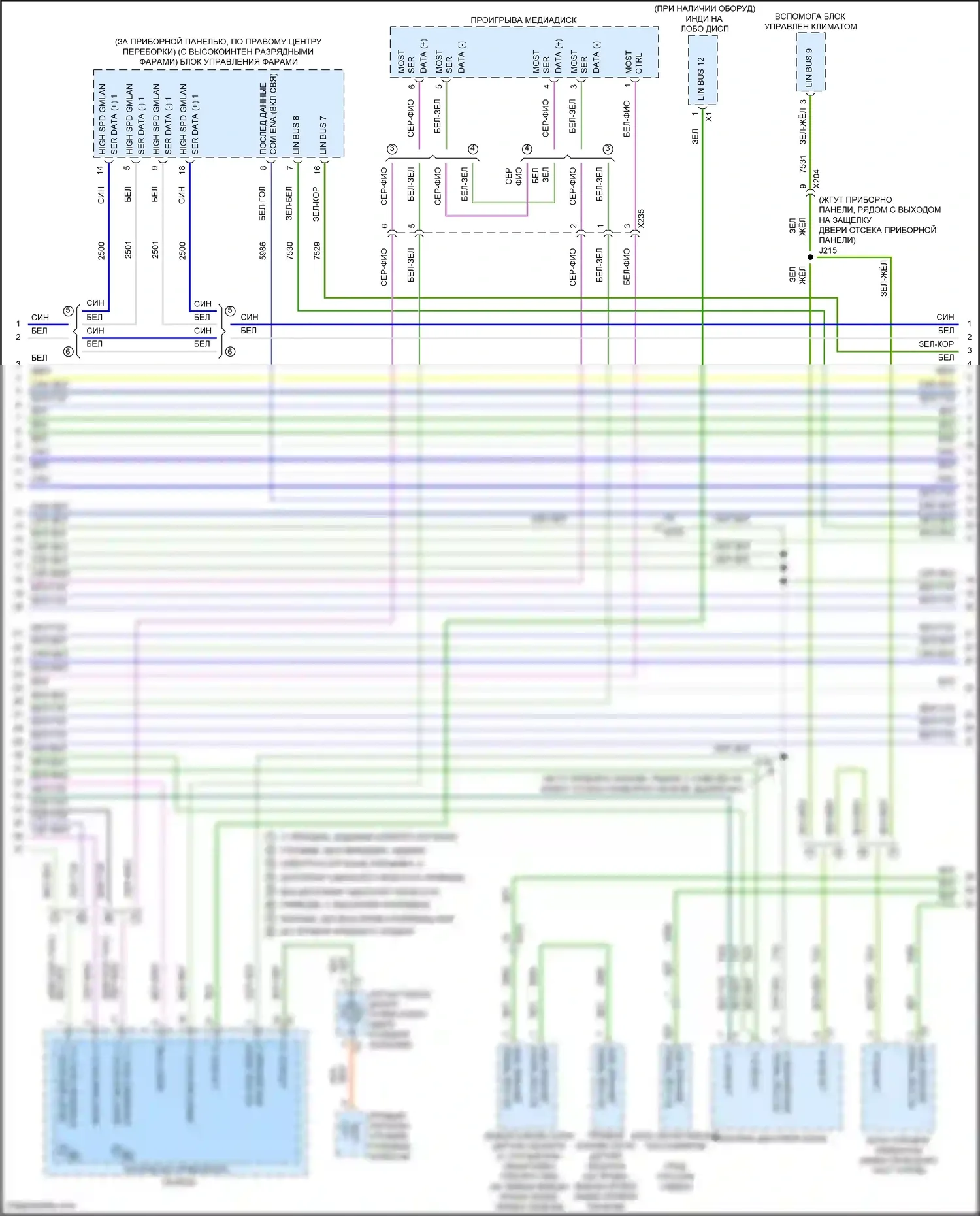 CTS-V Cadillac III (2013-2019): Can шина электросхема (3 из 10) 