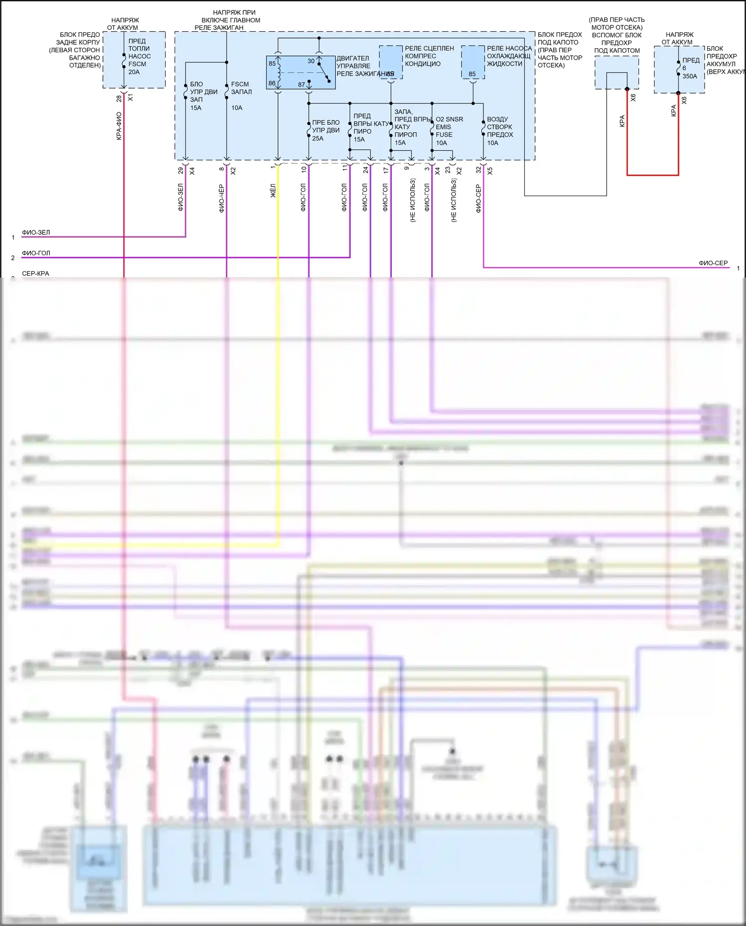 CTS-V Cadillac III (2013-2019): Электросхема двигателя 2.0l vin x (2 из 7) 