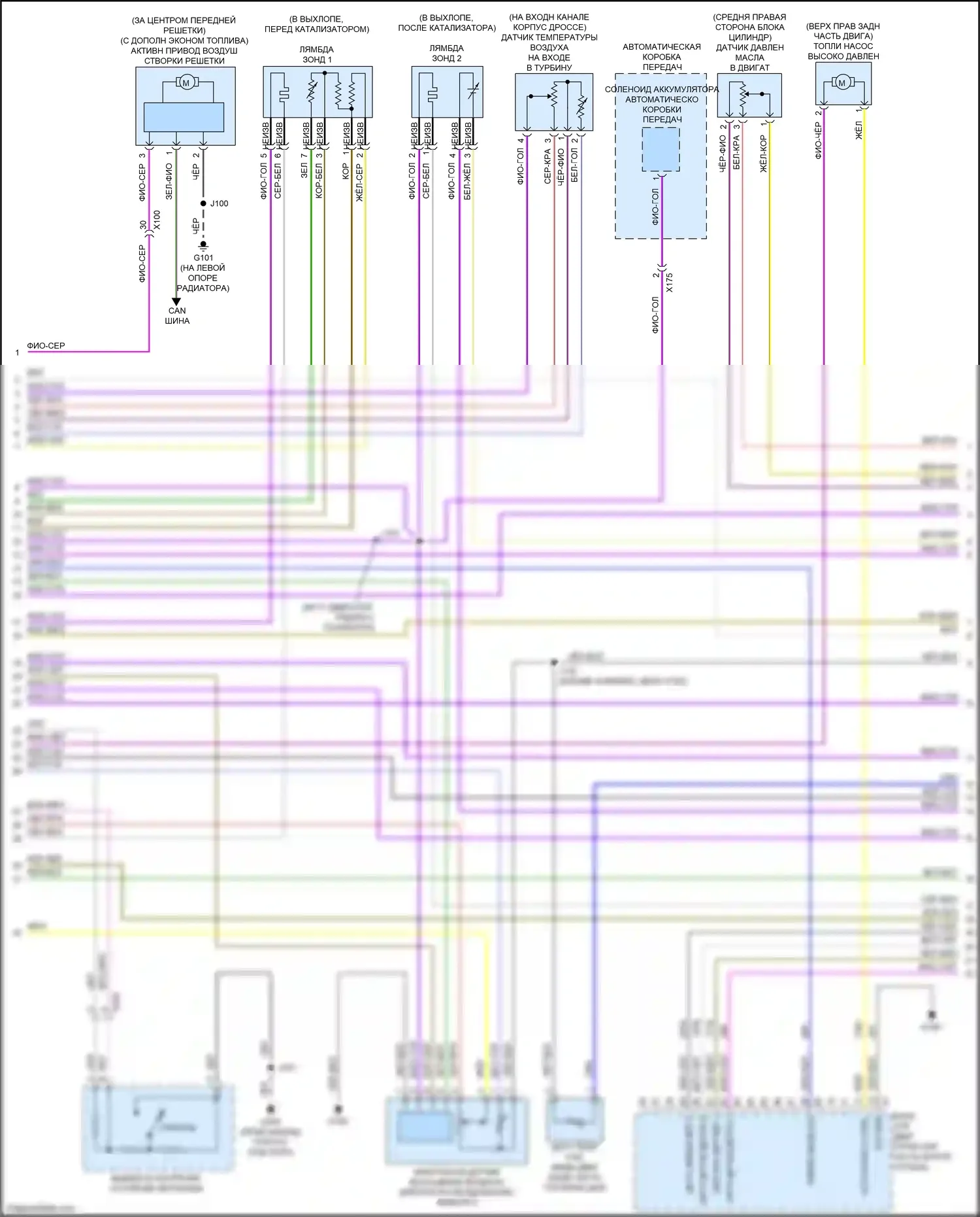 CTS-V Cadillac III (2013-2019): Электросхема двигателя 2.0l vin x (4 из 7) 