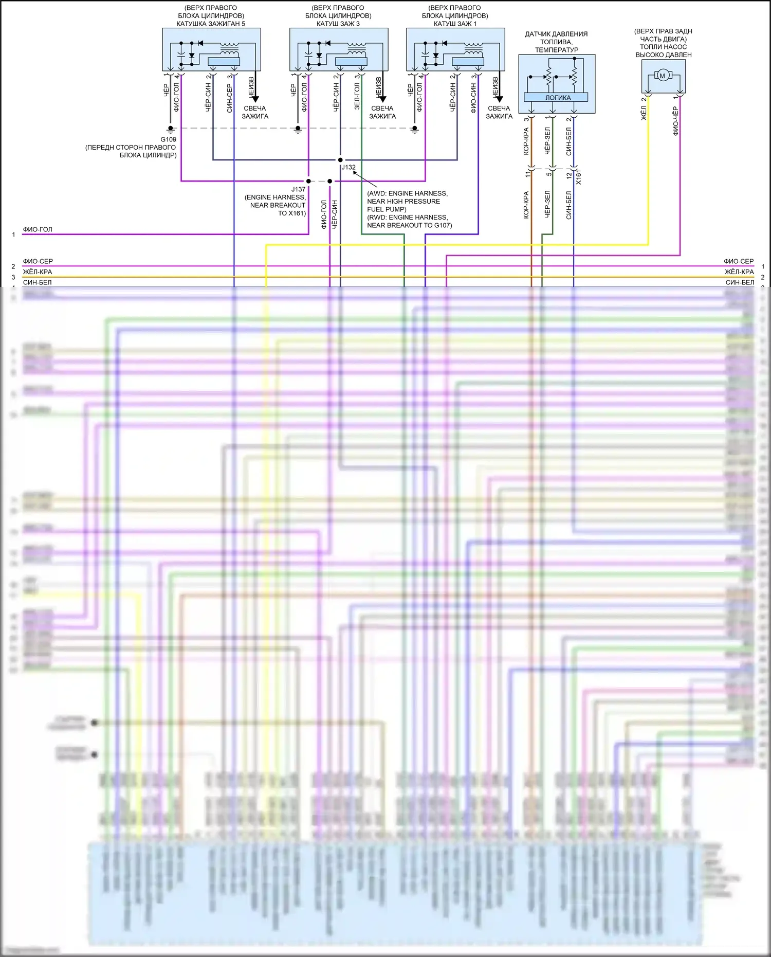 CTS-V Cadillac III (2013-2019): Электросхема двигателя 3.6l vin s (4 из 8) 
