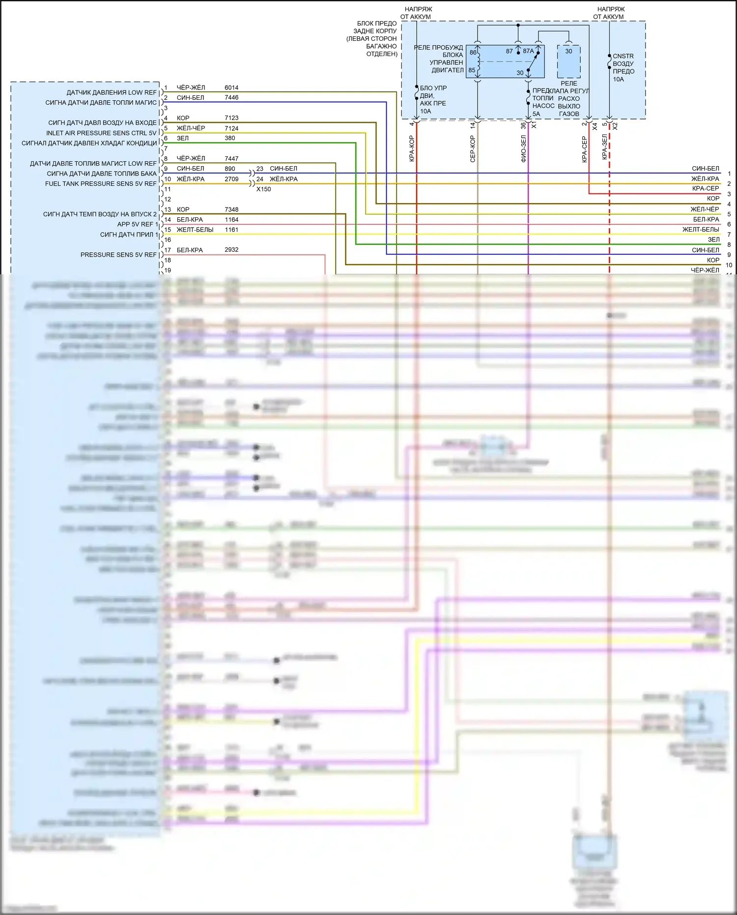 CTS-V Cadillac III (2013-2019): Электросхема двигателя 6.2l vin 6 (1 из 8) 