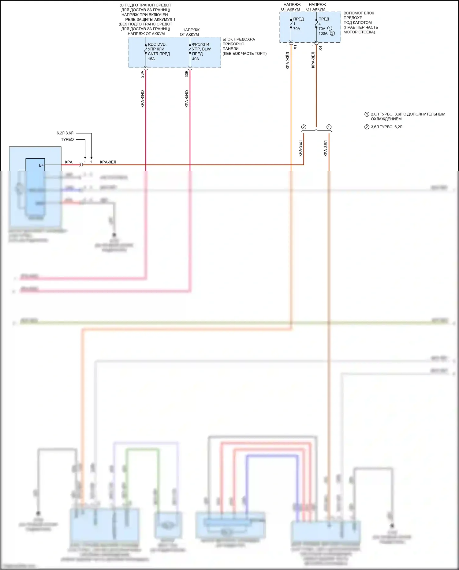 CTS-V Cadillac III (2013-2019): Электросхема климат контроля (4 из 5) 