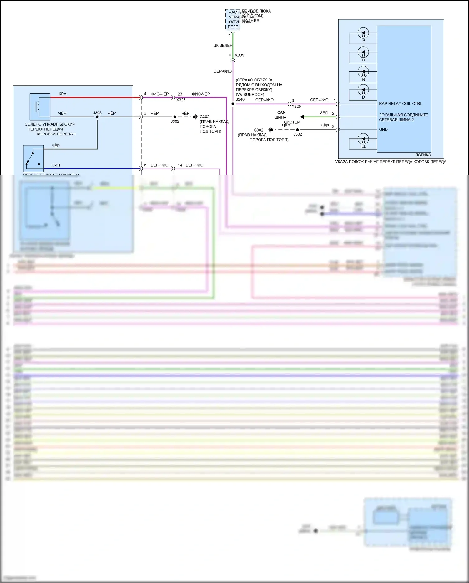 CTS-V Cadillac III (2013-2019): 3,6л vin 8, электросхема автоматической коробки передач (2 из 3) 
