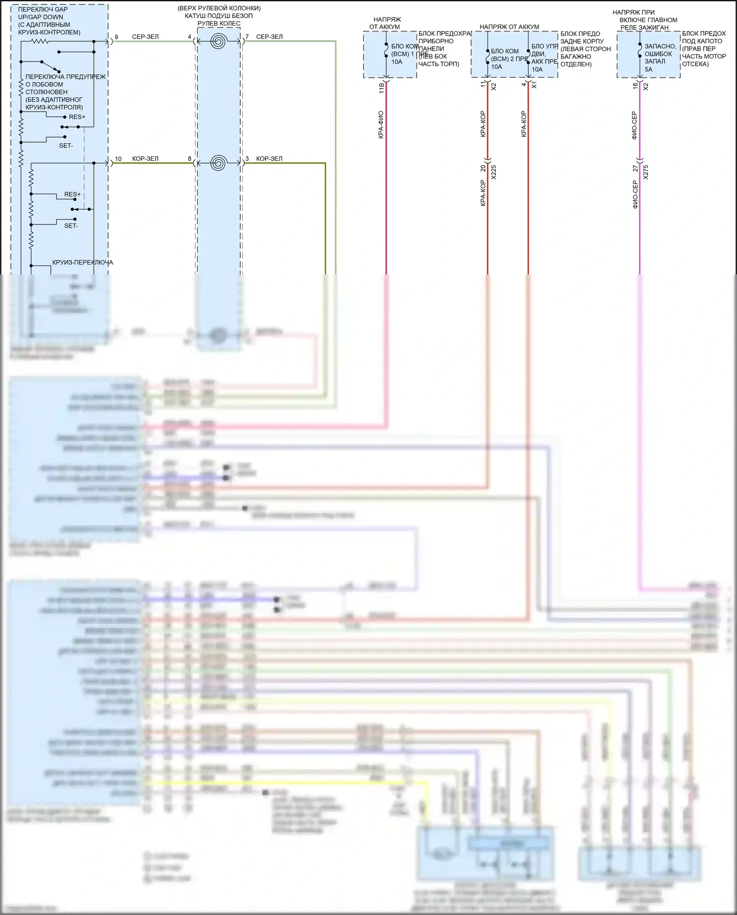 CTS-V Cadillac III (2013-2019): Электросхема круиз-контроля (1 из 2) 