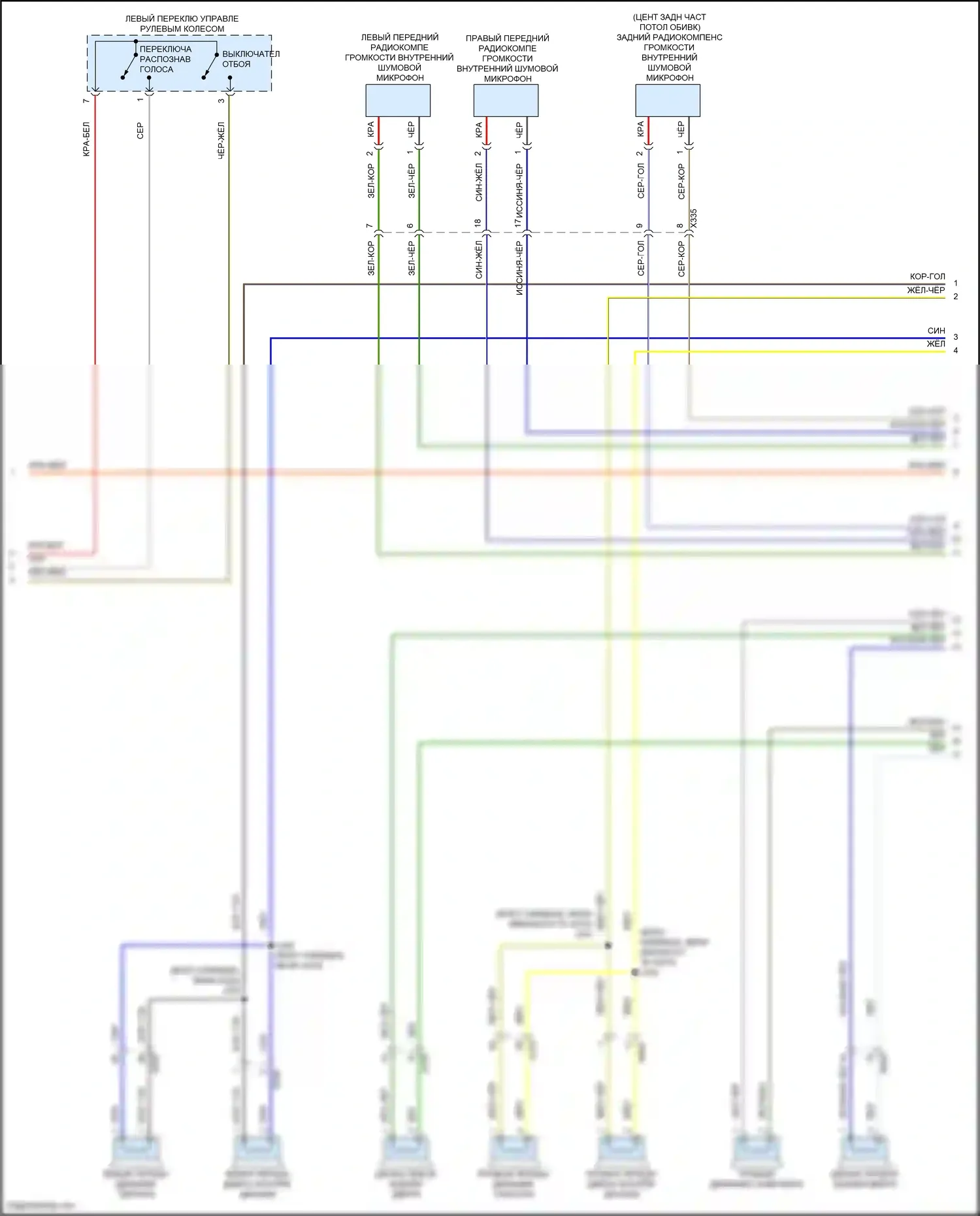 CTS-V Cadillac III (2013-2019): Электросхема магнитолы, верхний уровень (5 из 6) 