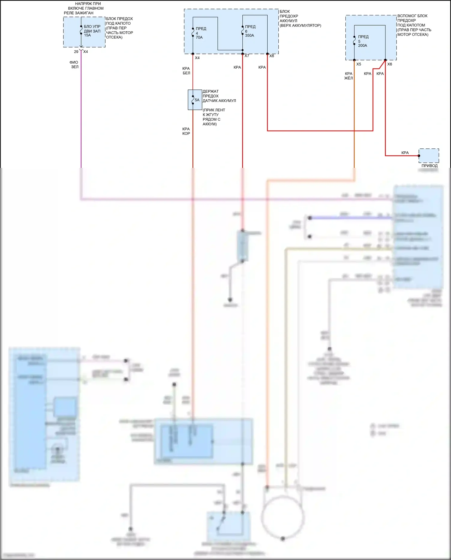 CTS-V Cadillac III (2013-2019): Электросхема генератора, с запуском-остановом 