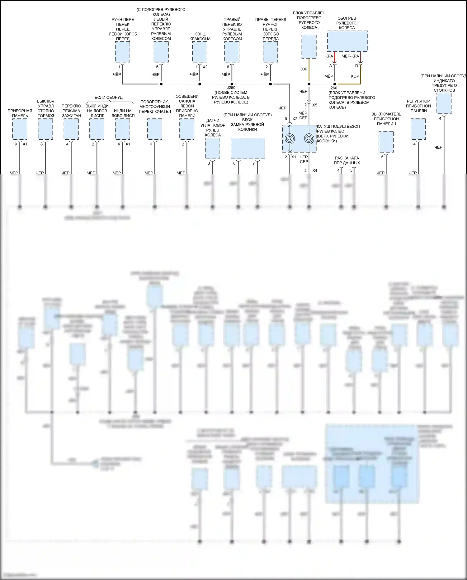 CTS-V Cadillac III (2013-2019): Электросхема разводки массы (2 из 7) 