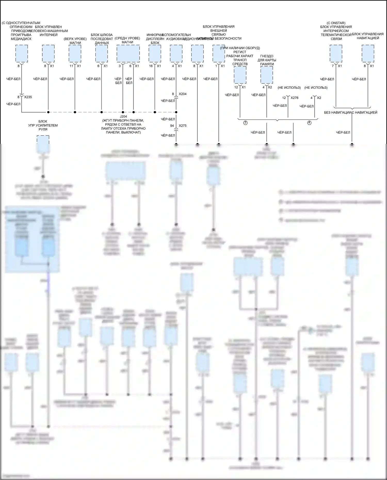 CTS-V Cadillac III (2013-2019): Электросхема разводки массы (4 из 7) 