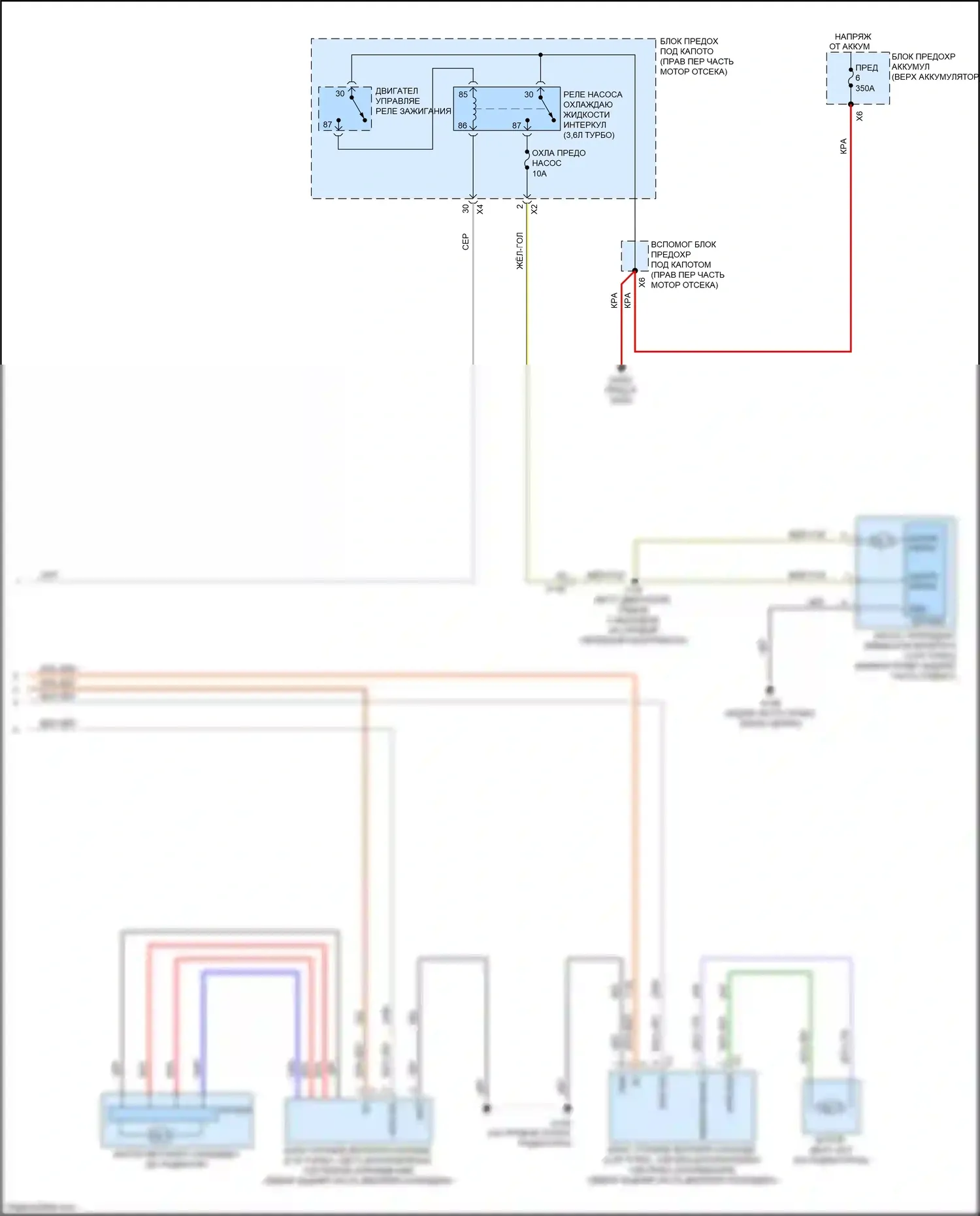 CTS-V Cadillac III (2013-2019): Электросхема вентилятора охлаждения (2 из 2) 