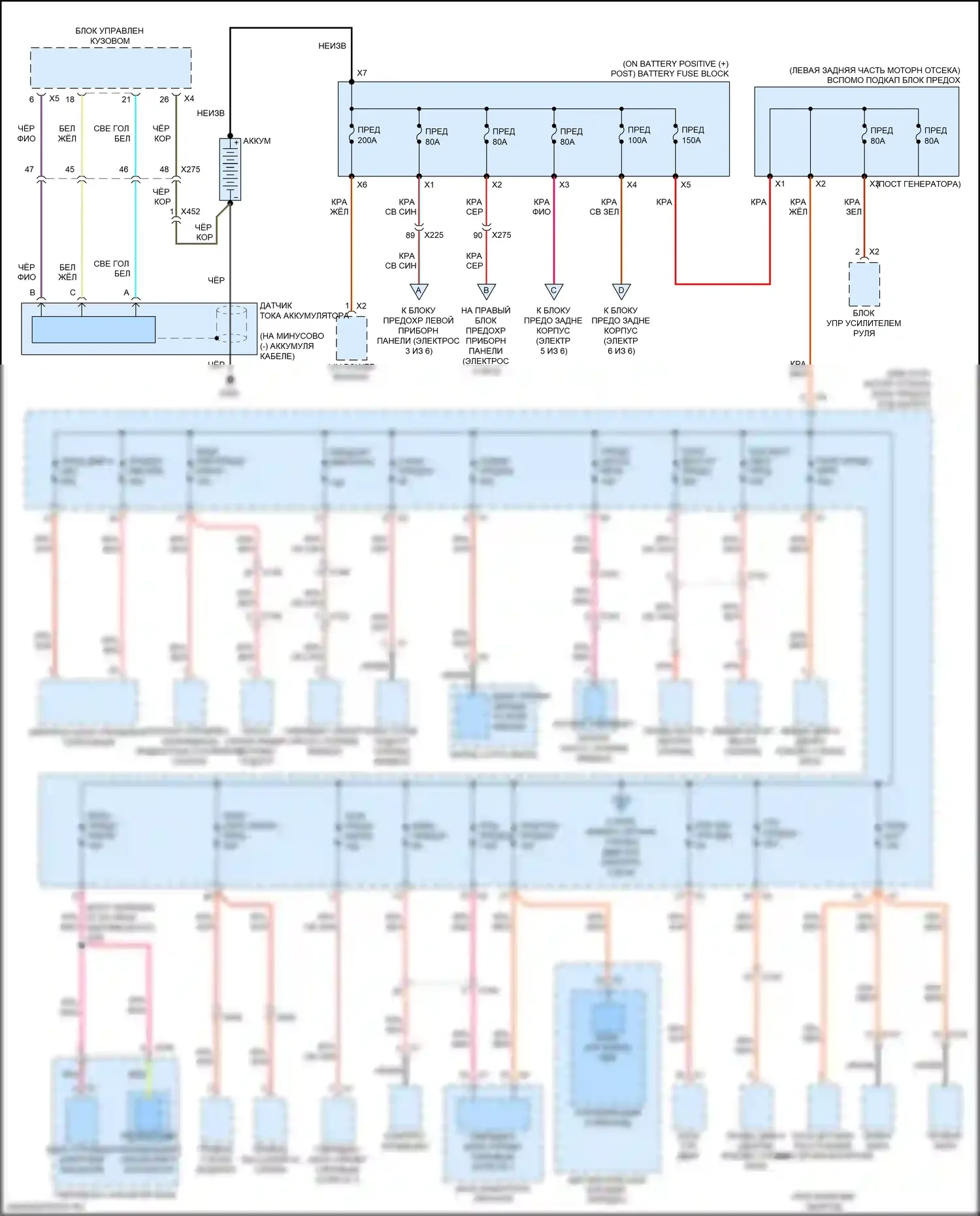 ELR Cadillac I рестайлинг (2015-2016): Электросхема блока предохранителей реле (1 из 6) 